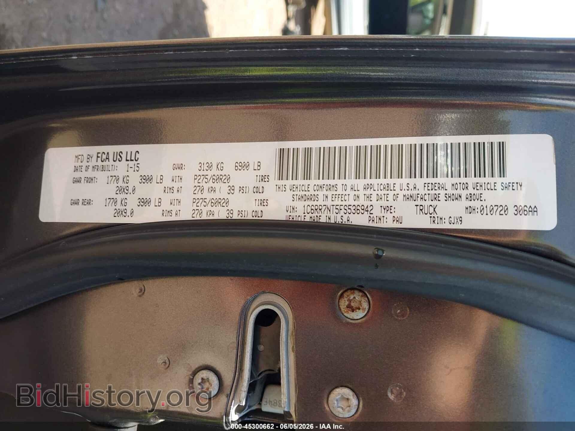 2015 RAM 1500 - VIN: 1C6RR7NT5FS536942 - Photo 9