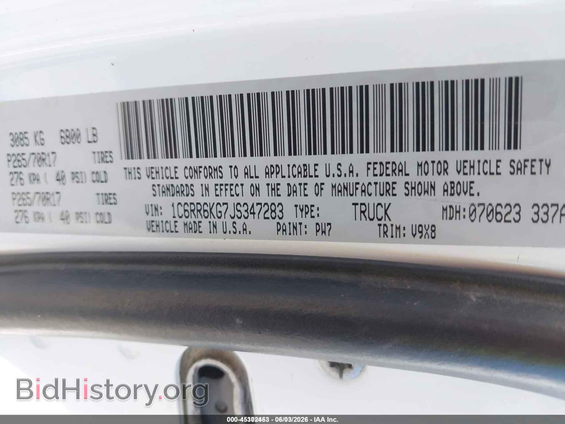 2018 RAM 1500 - VIN: 1C6RR6KG7JS347283 - Фото 9