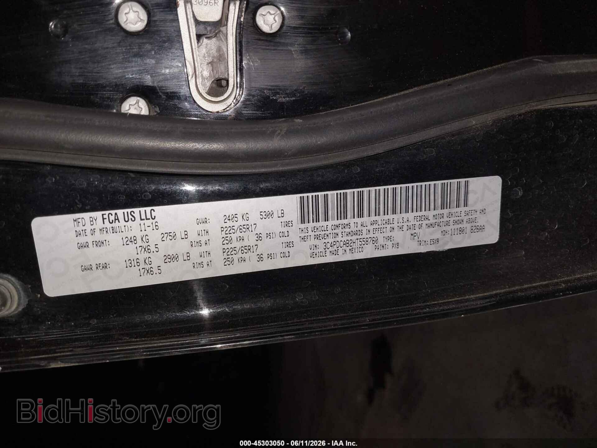 2017 DODGE JOURNEY - VIN: 3C4PDCAB2HT558760 - Photo 9