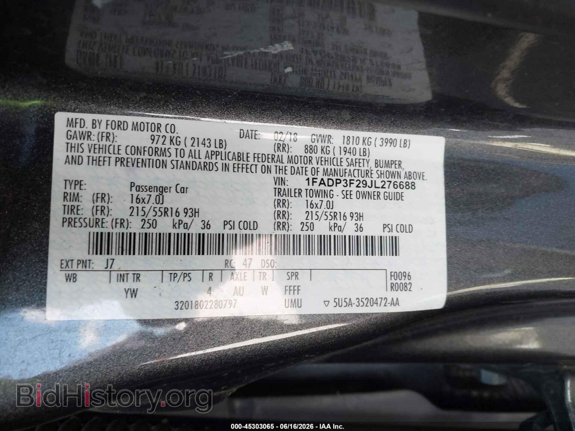 2018 FORD FOCUS - VIN: 1FADP3F29JL276688 - Photo 9