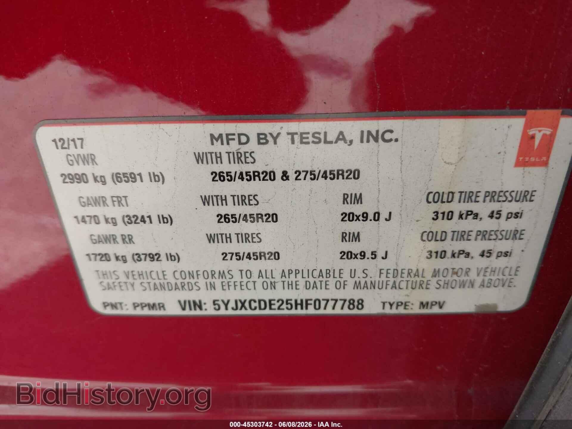 2017 TESLA MODEL X - VIN: 5YJXCDE25HF077788 - Photo 9