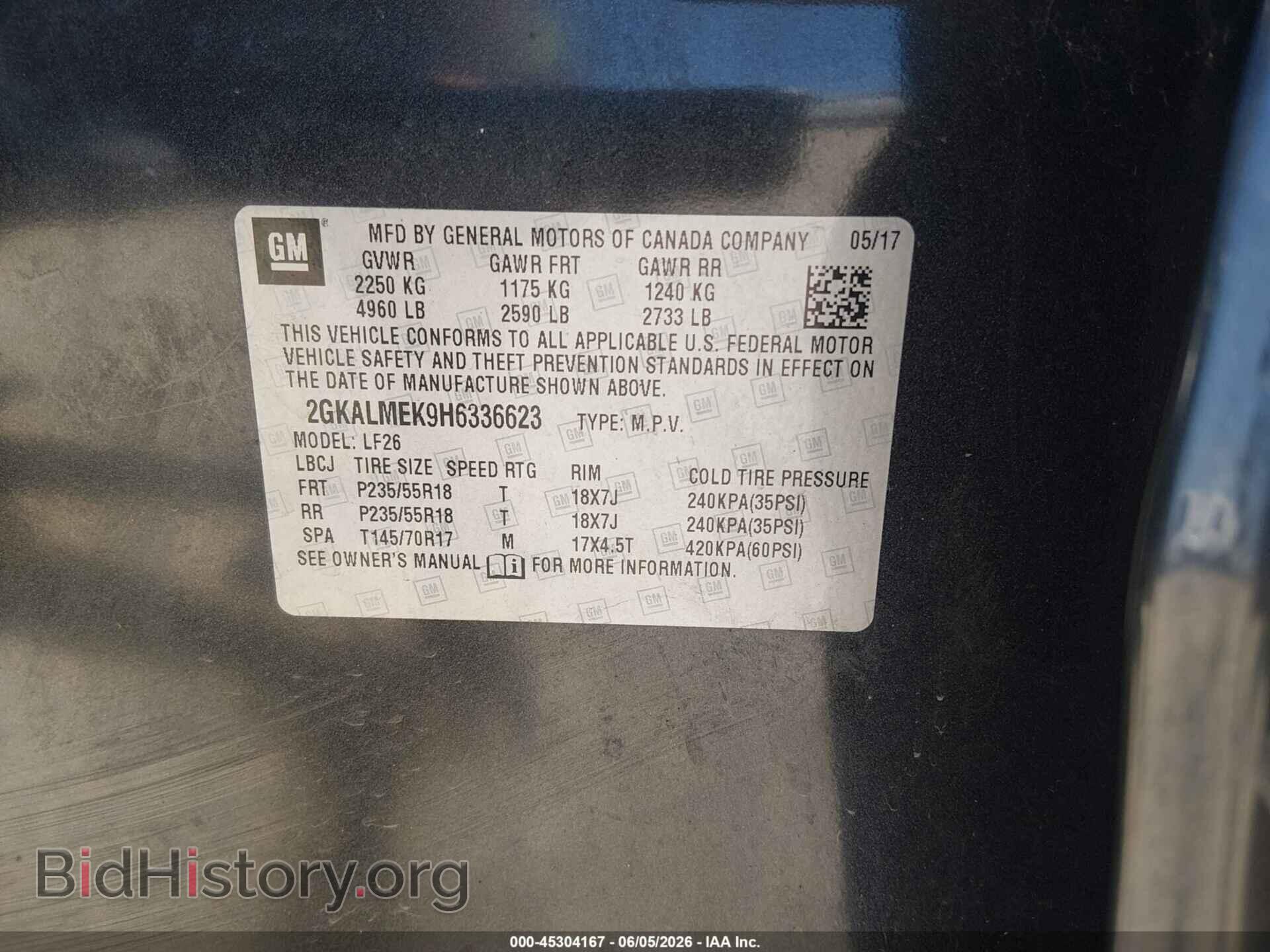 2017 GMC TERRAIN - VIN: 2GKALMEK9H6336623 - Фото 9