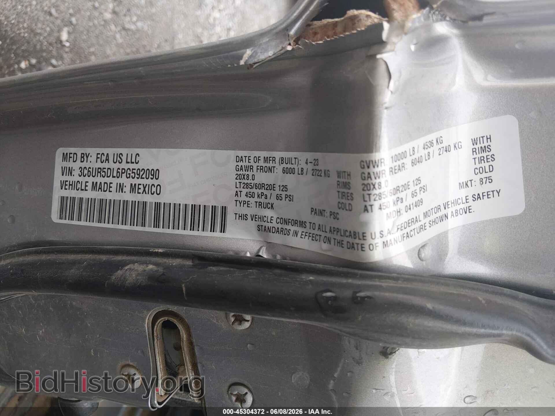 2023 RAM 2500 - VIN: 3C6UR5DL6PG592090 - Photo 9