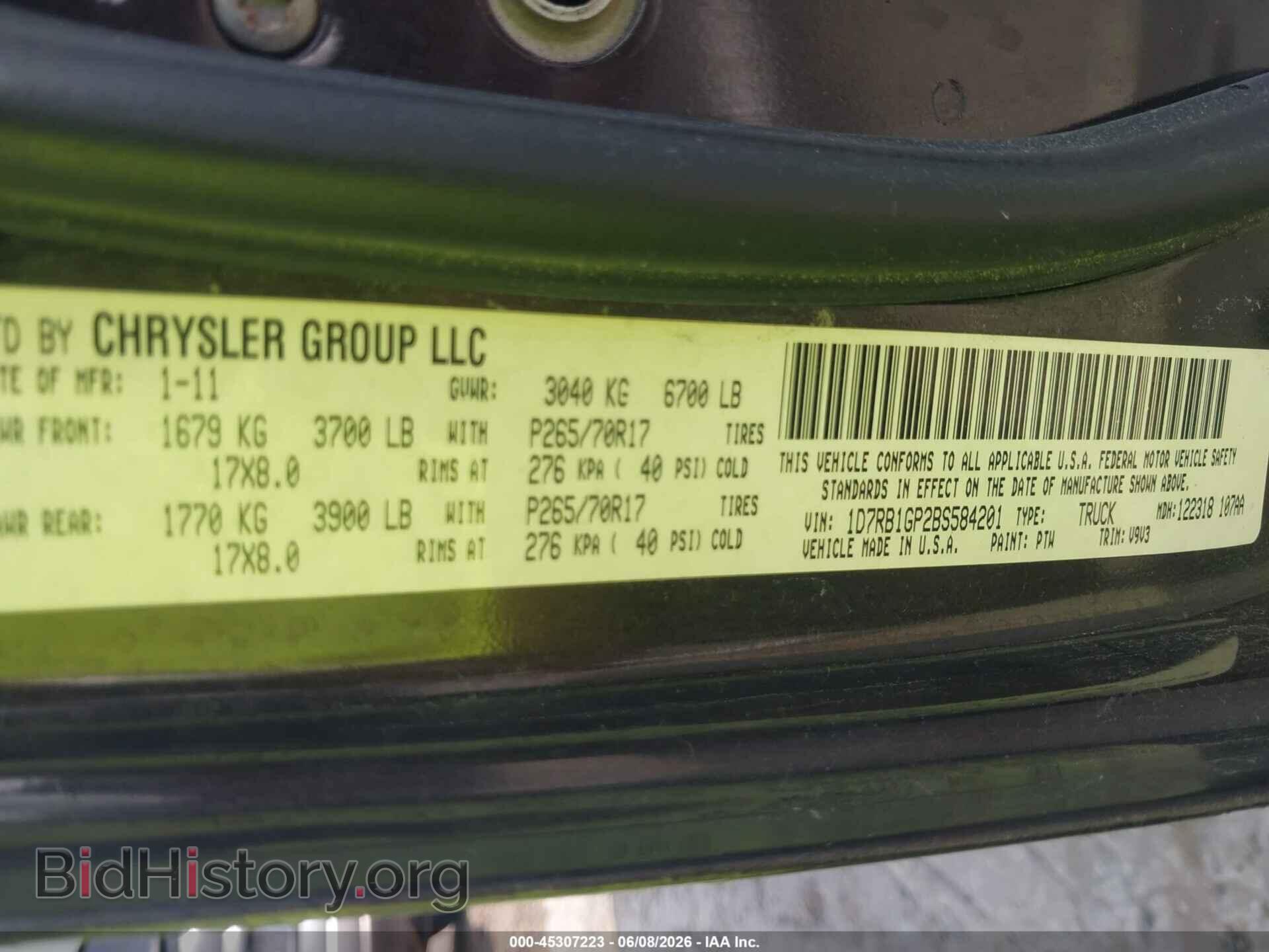2011 RAM RAM 1500 - VIN: 1D7RB1GP2BS584201 - Photo 9