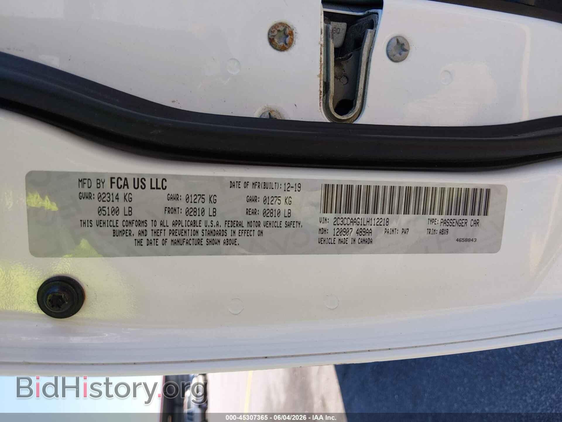 2020 CHRYSLER 300 - VIN: 2C3CCAAG1LH112218 - Фото 9