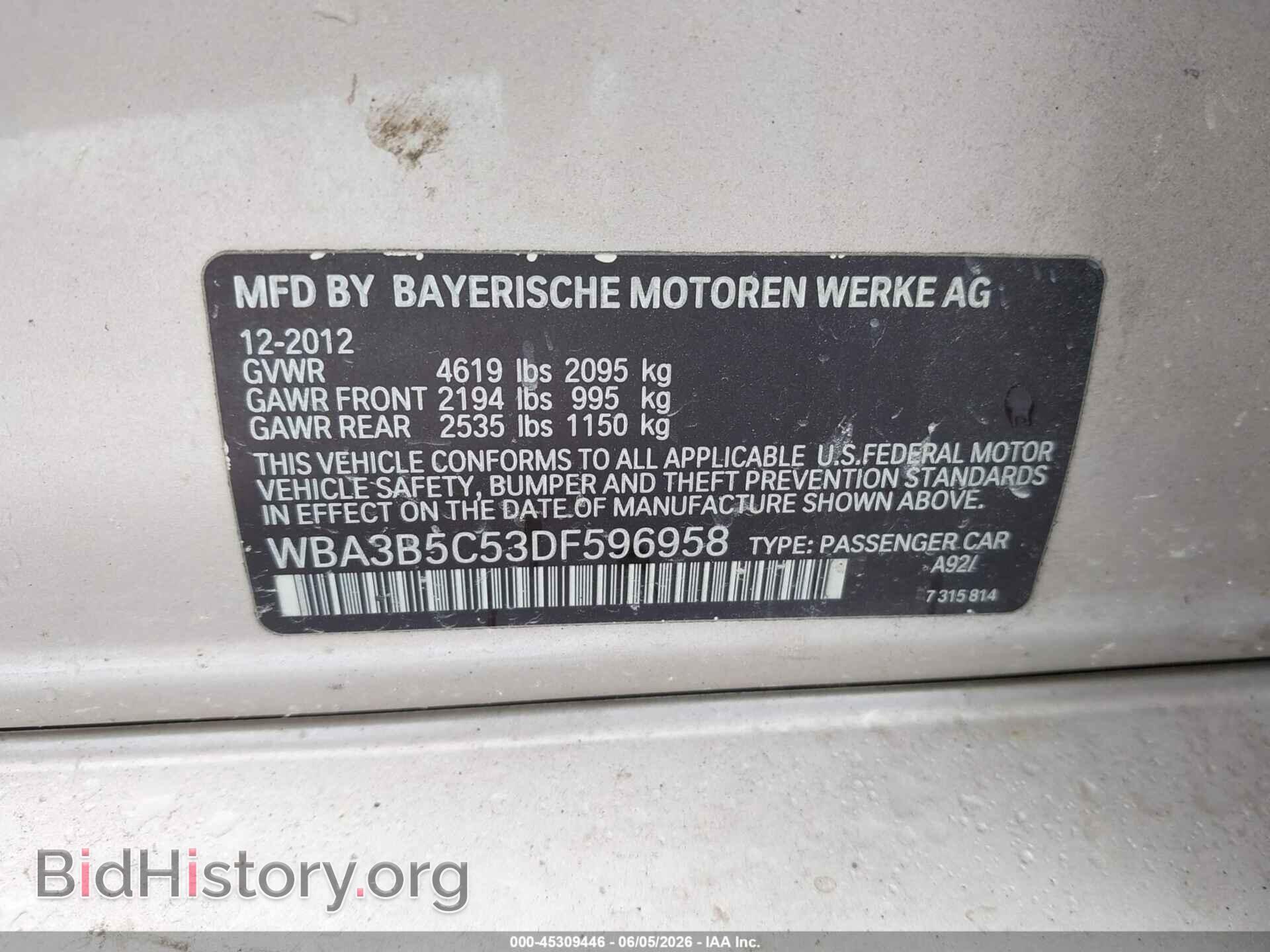 2013 BMW 328I - VIN: WBA3B5C53DF596958 - Фото 9