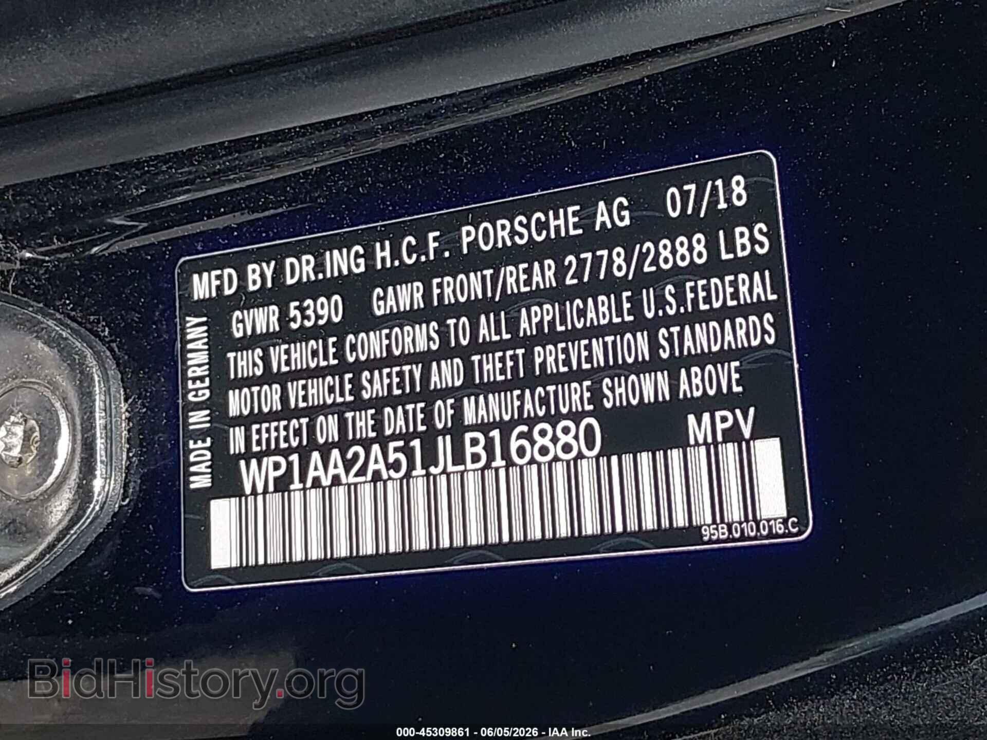 2018 PORSCHE MACAN - VIN: WP1AA2A51JLB16880 - Photo 9