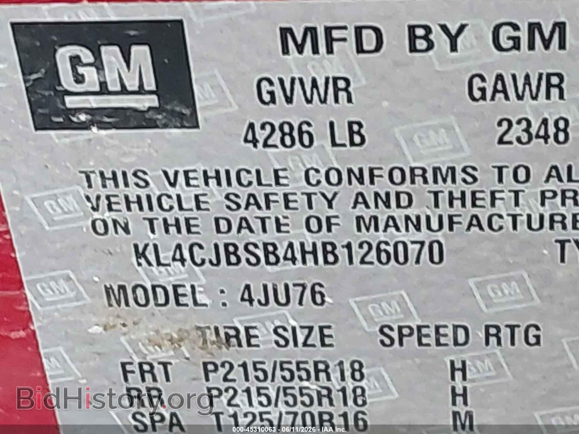 2017 BUICK ENCORE - VIN: KL4CJBSB4HB126070 - Фото 9