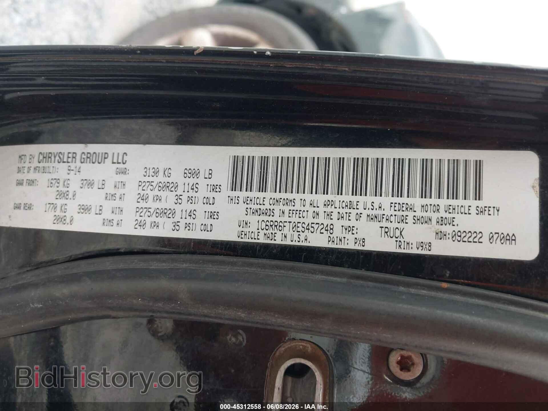 2014 RAM 1500 - VIN: 1C6RR6FT0ES457248 - Photo 9