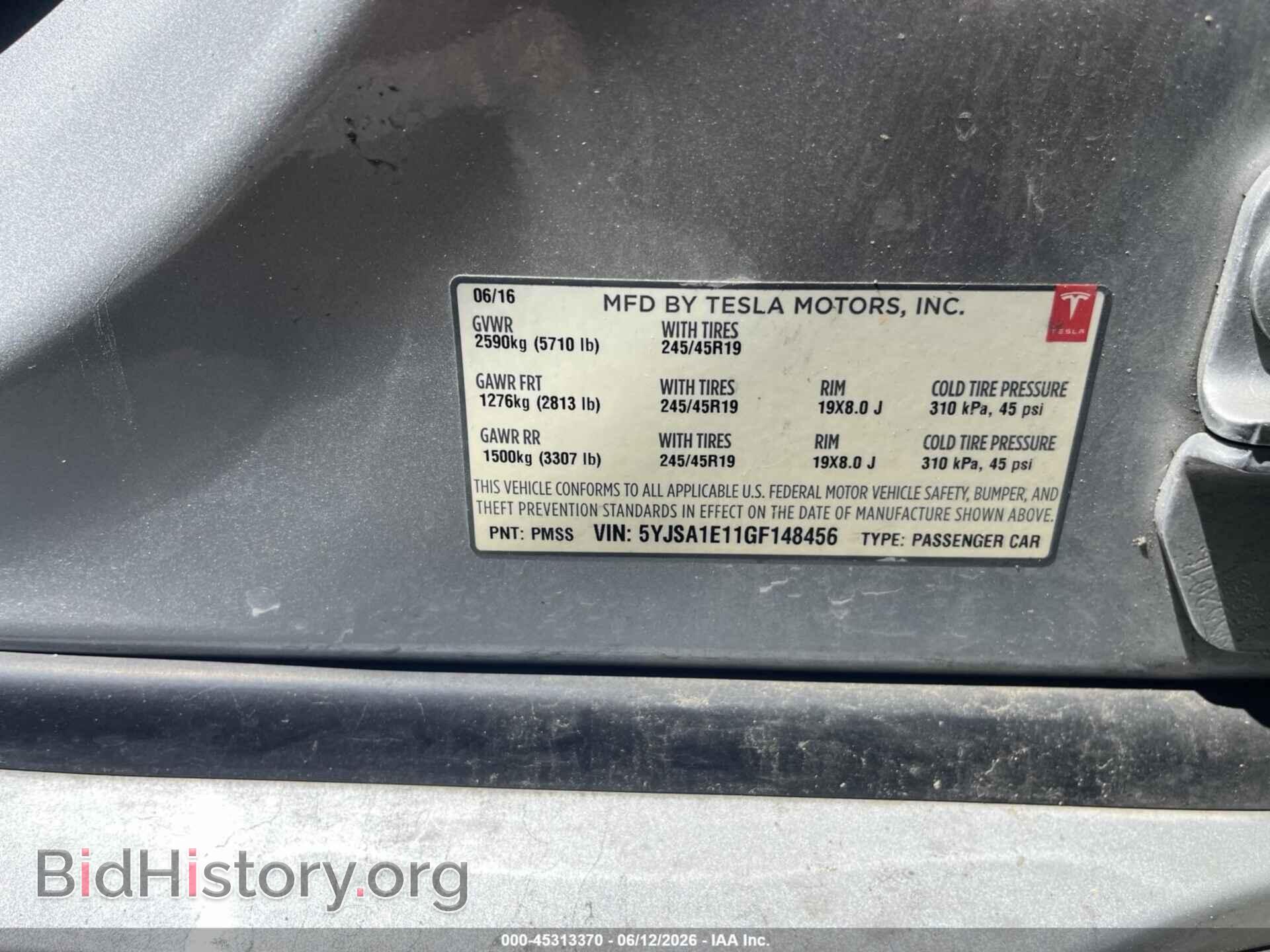 2016 TESLA MODEL S - VIN: 5YJSA1E11GF148456 - Photo 9