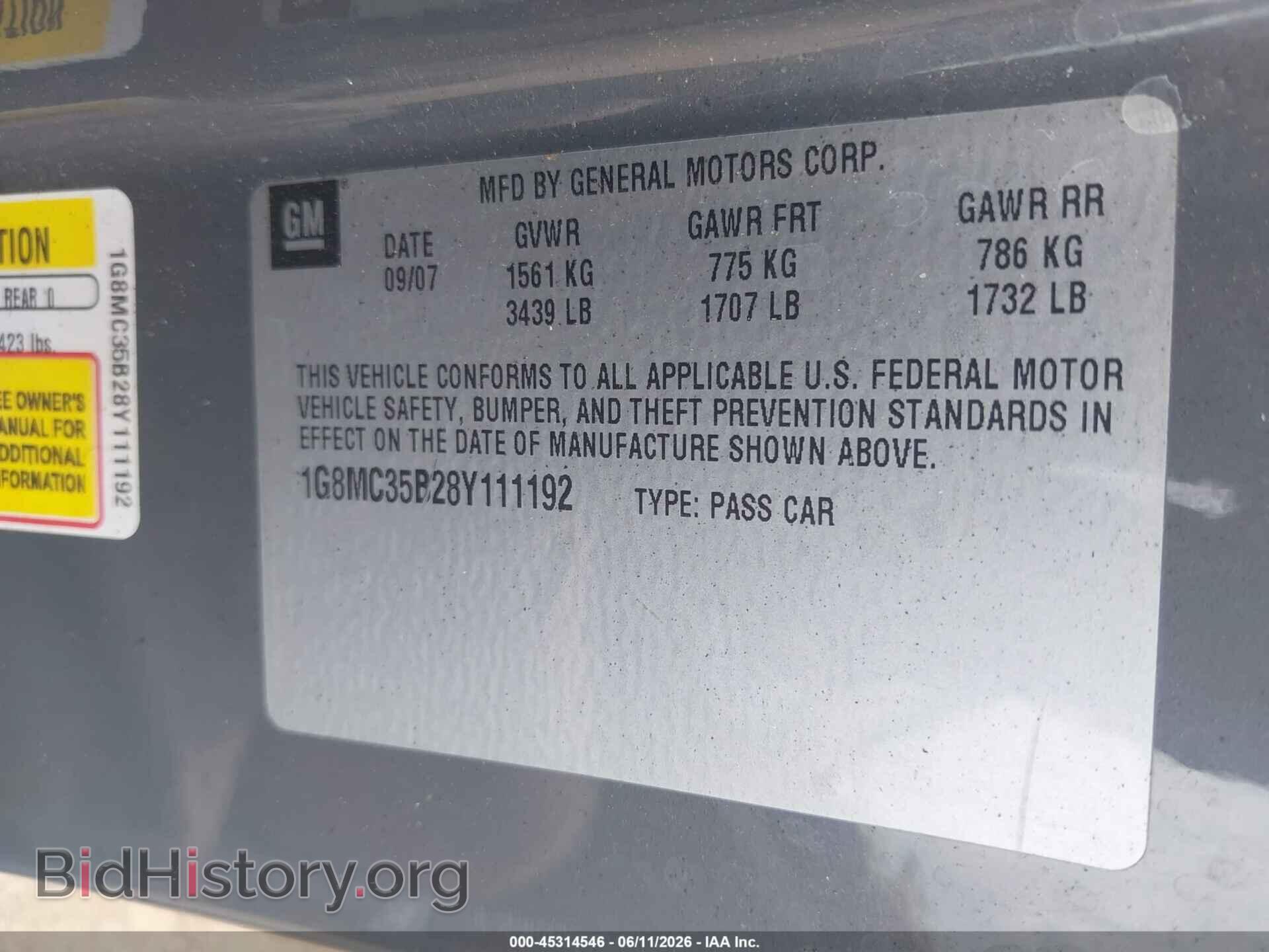 2008 SATURN SKY - VIN: 1G8MC35B28Y111192 - Фото 9