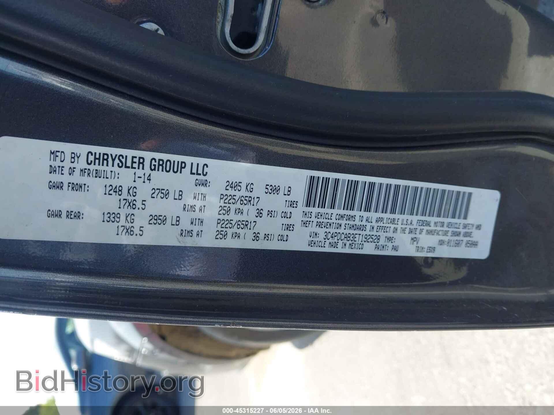 2014 DODGE JOURNEY - VIN: 3C4PDCAB3ET192528 - Photo 9