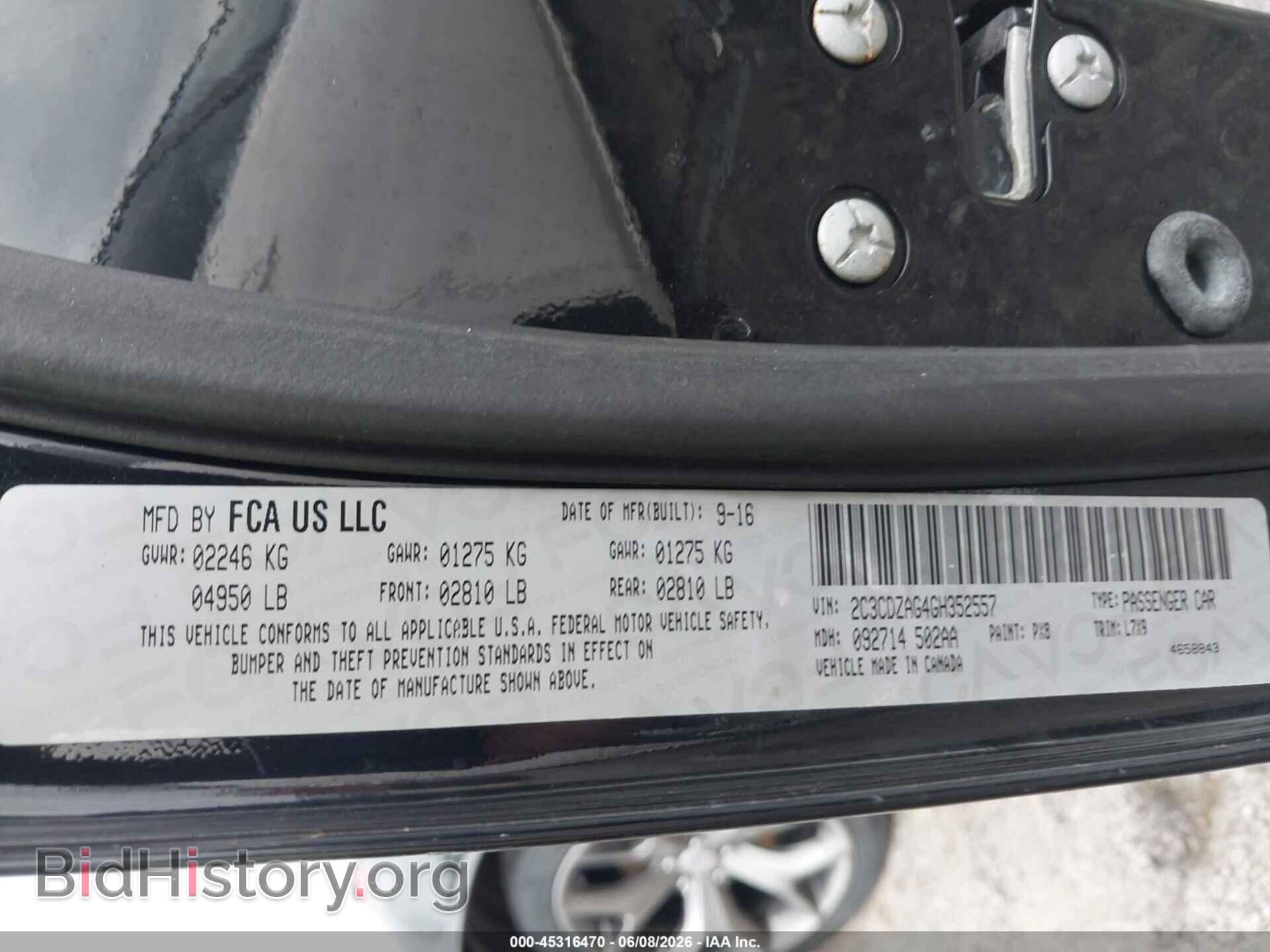 2016 DODGE CHALLENGER - VIN: 2C3CDZAG4GH352557 - Photo 9