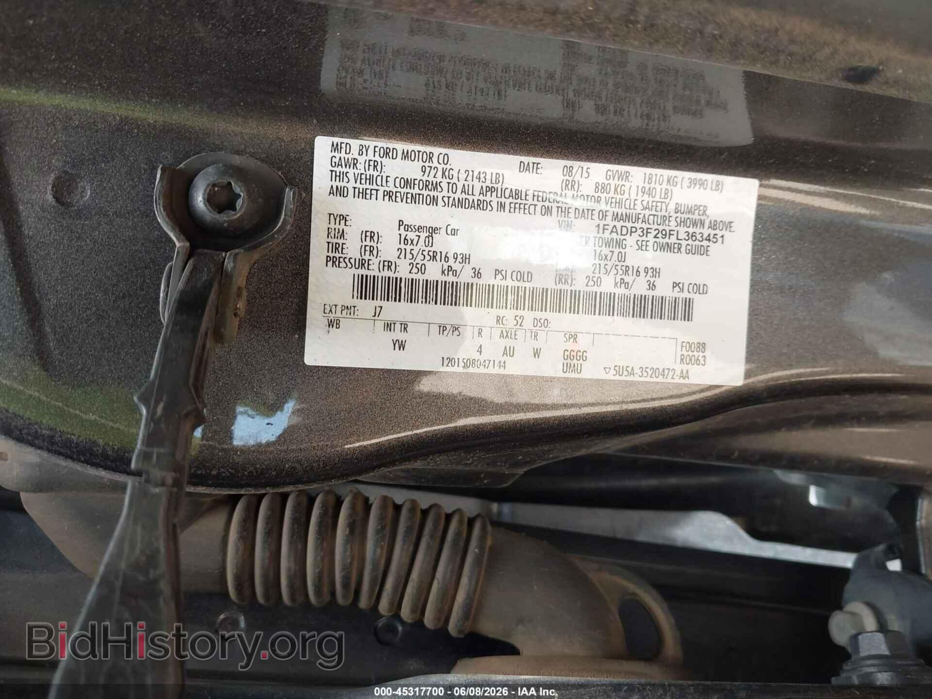 2015 FORD FOCUS - VIN: 1FADP3F29FL363451 - Photo 9
