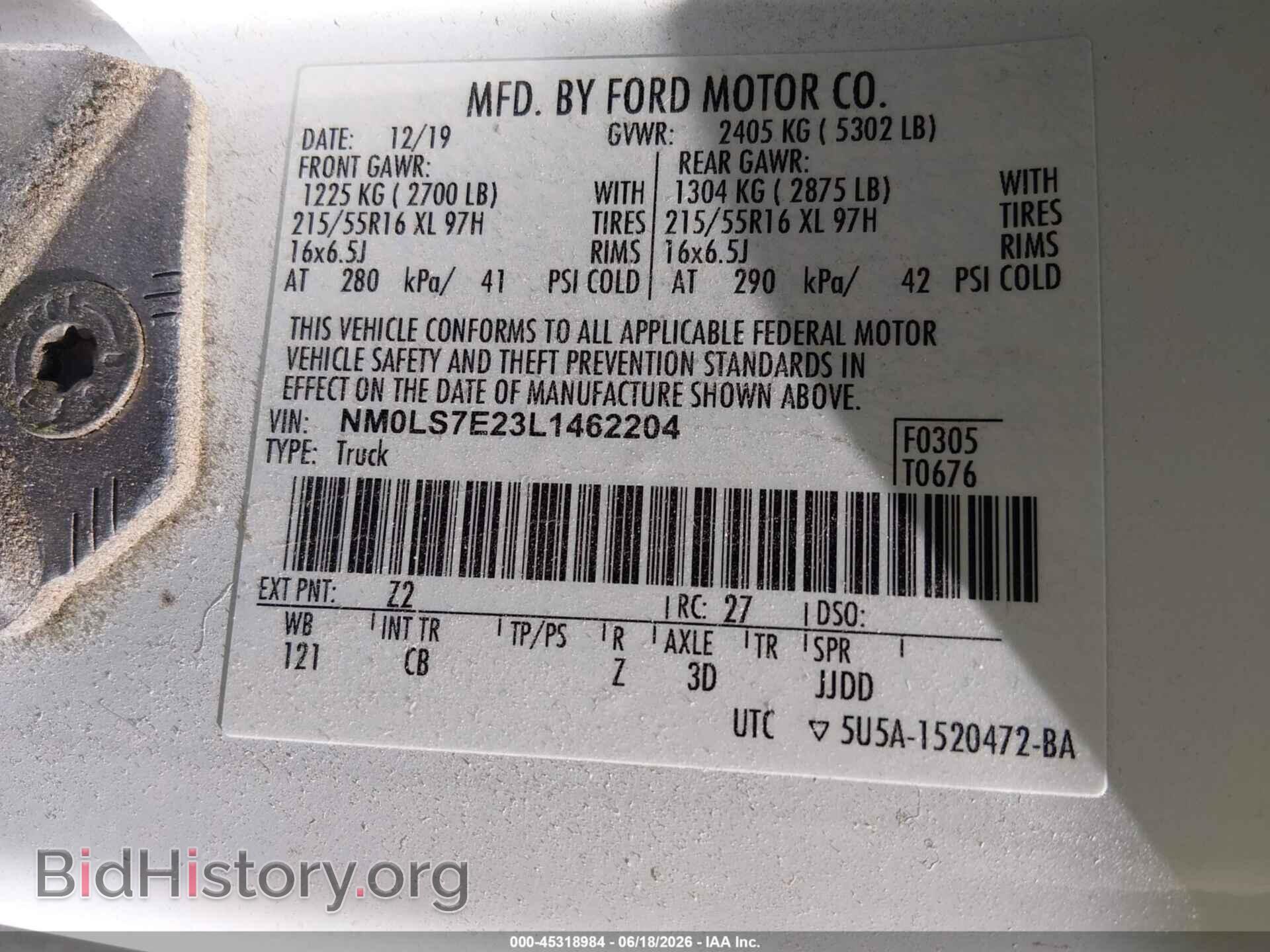 2020 FORD TRANSIT CONNECT - VIN: NM0LS7E23L1462204 - Photo 8