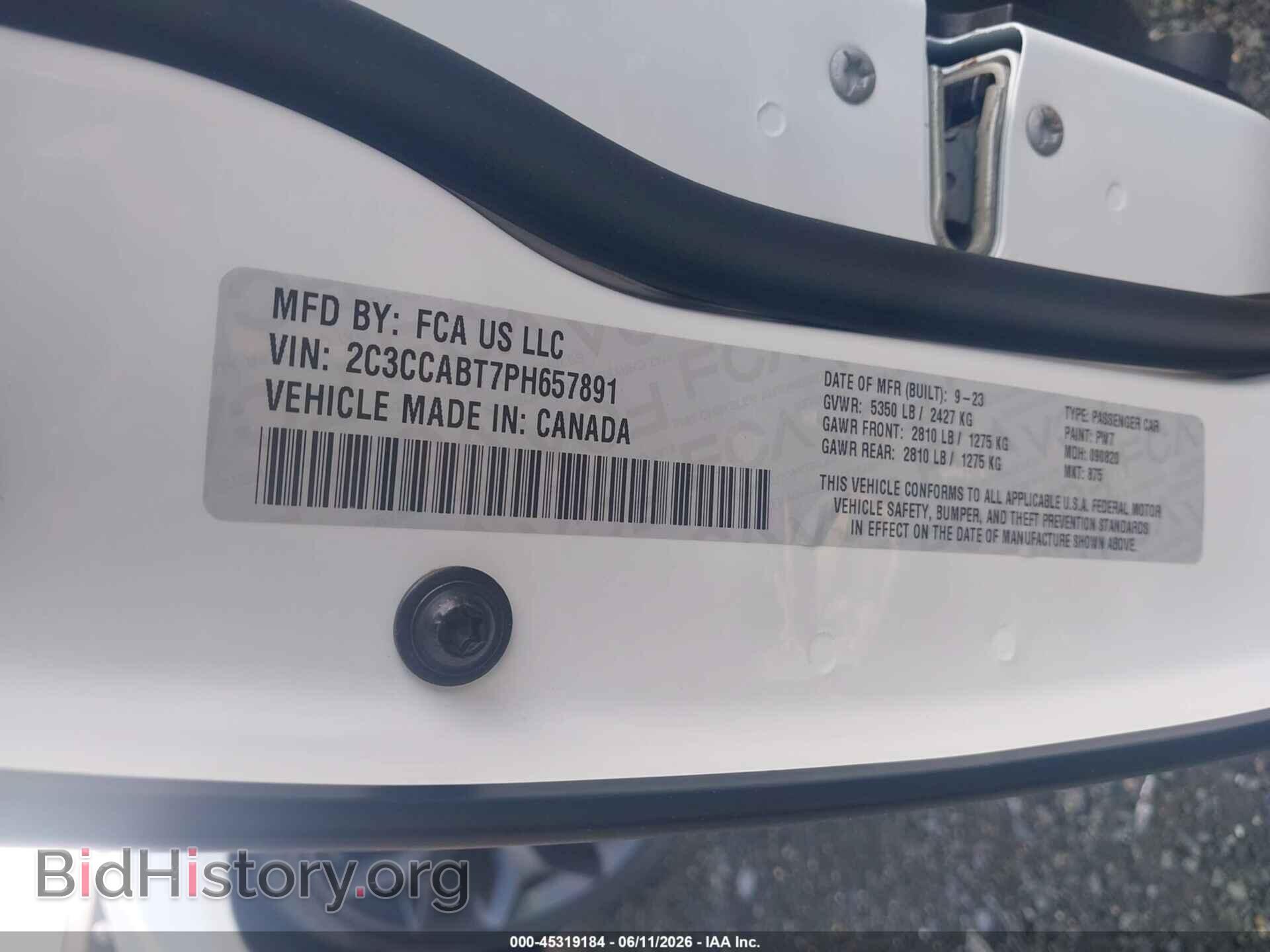 2023 CHRYSLER 300 - VIN: 2C3CCABT7PH657891 - Photo 9