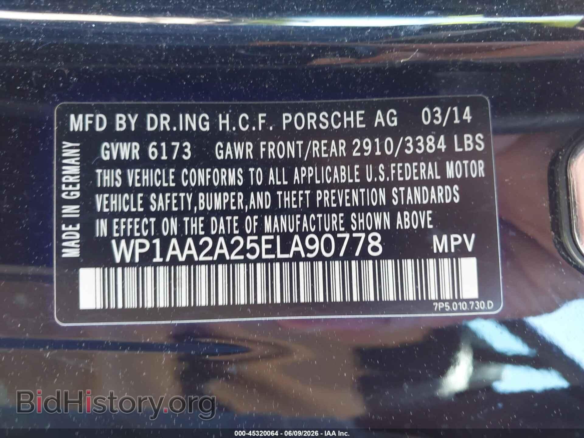 2014 PORSCHE CAYENNE - VIN: WP1AA2A25ELA90778 - Photo 9