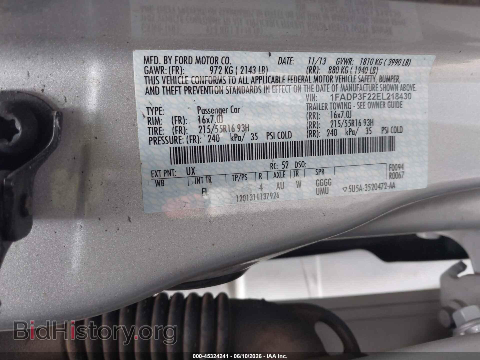 2014 FORD FOCUS - VIN: 1FADP3F22EL218430 - Photo 9