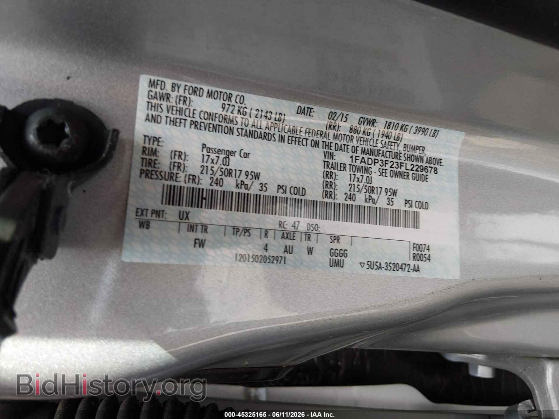 2015 FORD FOCUS - VIN: 1FADP3F23FL229678 - Photo 9