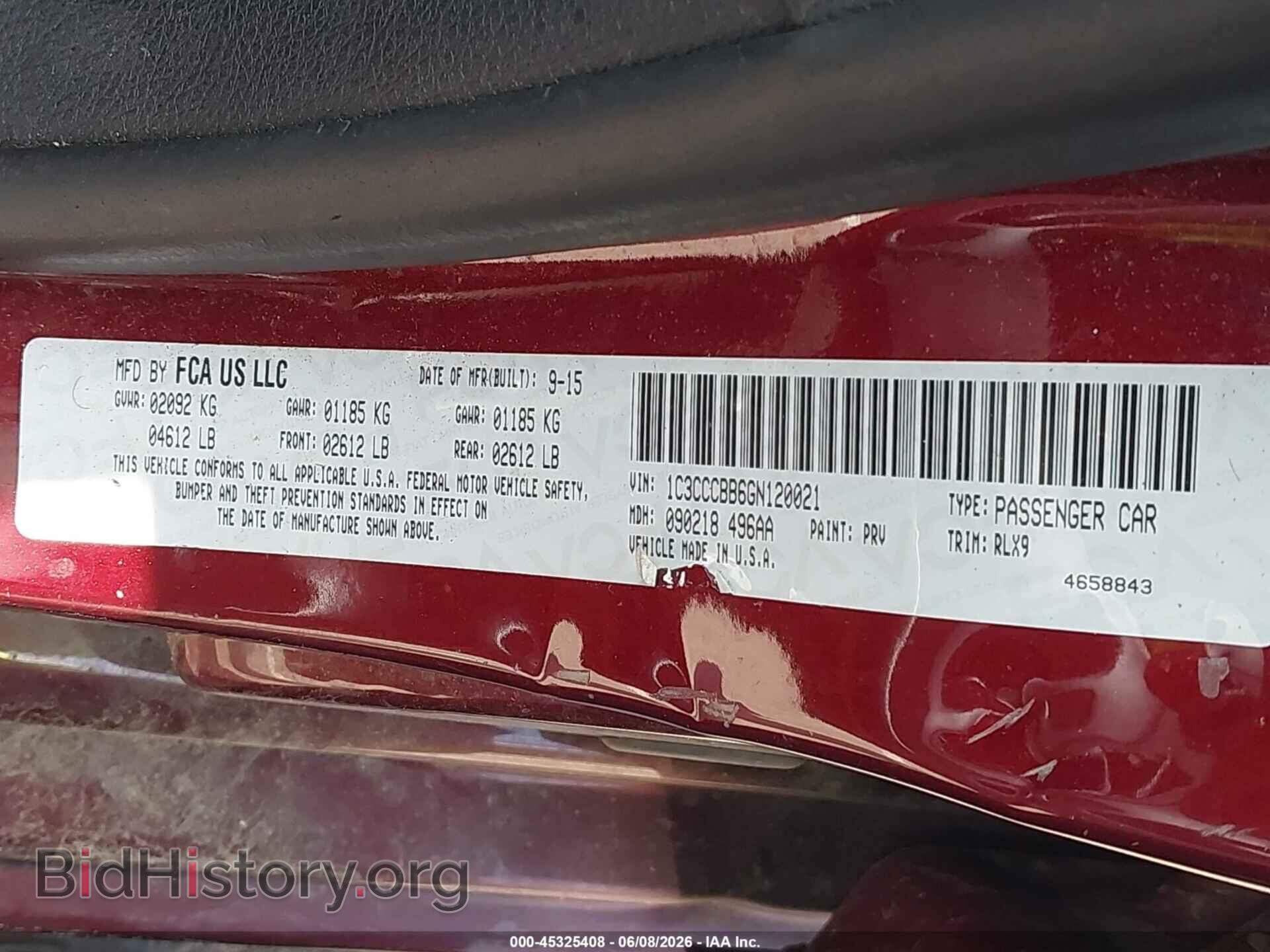 2016 CHRYSLER 200 - VIN: 1C3CCCBB6GN120021 - Photo 9