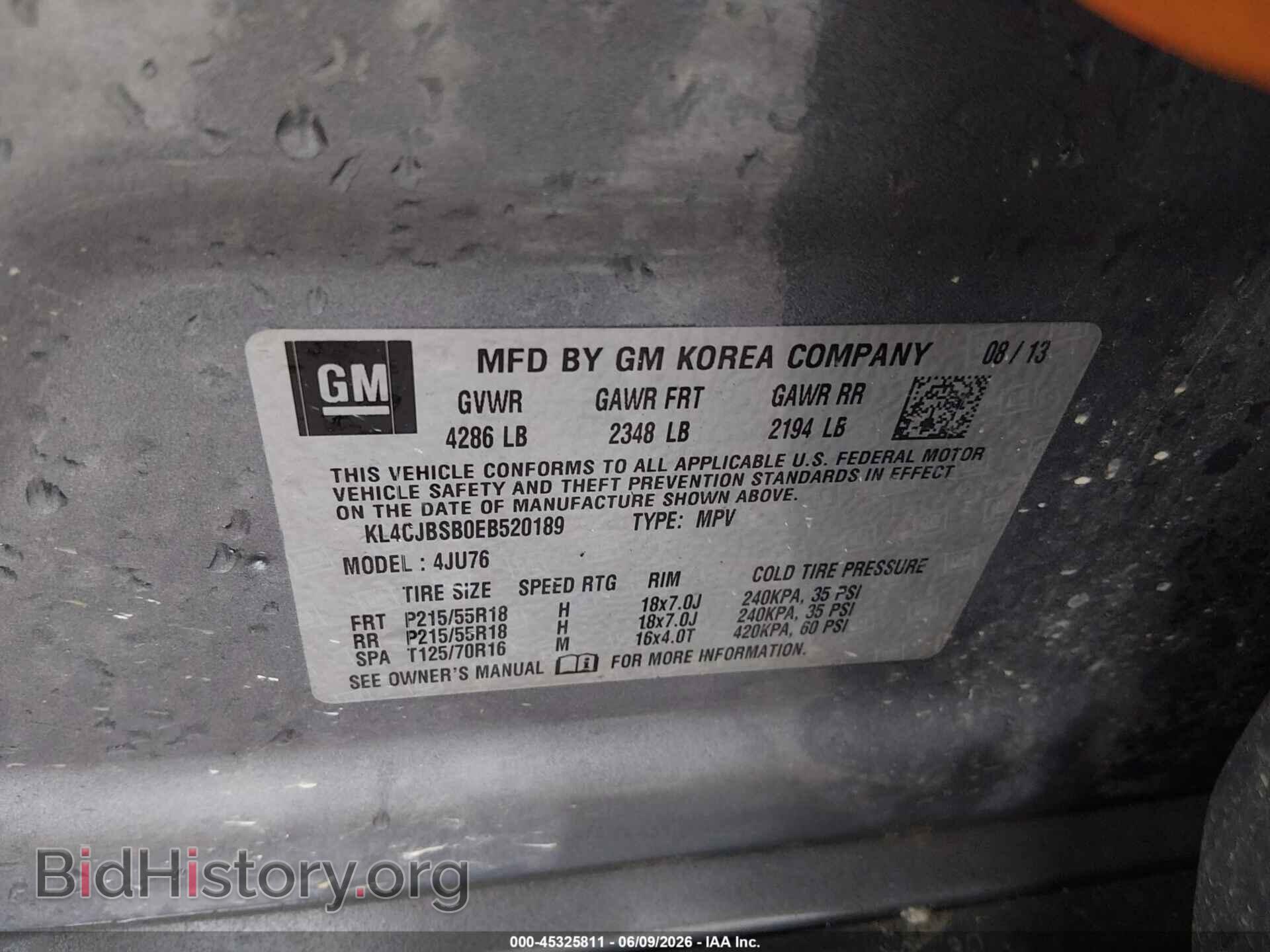 2014 BUICK ENCORE - VIN: KL4CJBSB0EB520189 - Photo 9