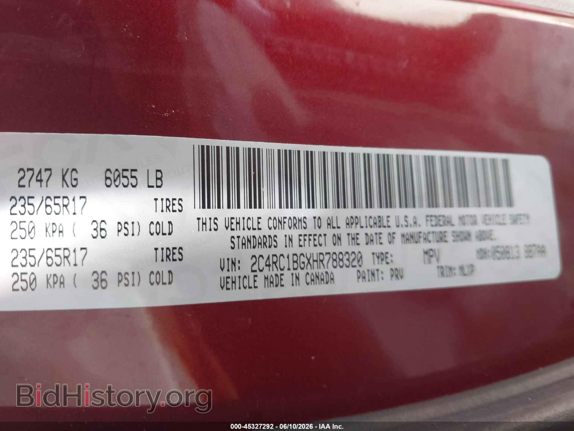 2017 CHRYSLER PACIFICA - VIN: 2C4RC1BGXHR788320 - Photo 9