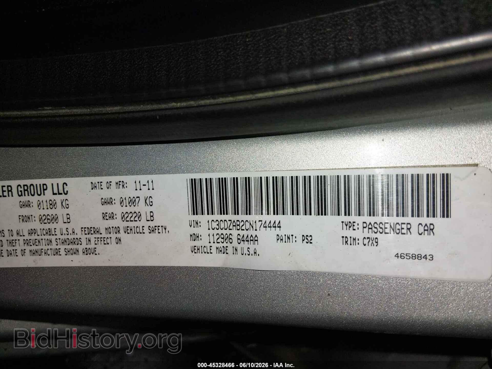 2012 DODGE AVENGER - VIN: 1C3CDZAB2CN174444 - Photo 9