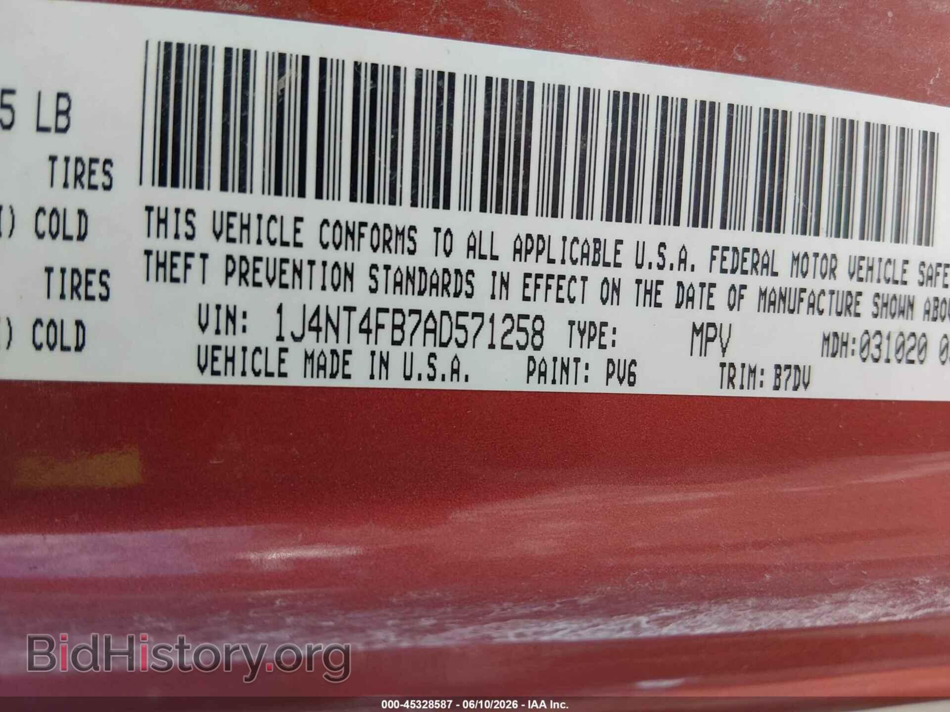 2010 JEEP COMPASS - VIN: 1J4NT4FB7AD571258 - Фото 9