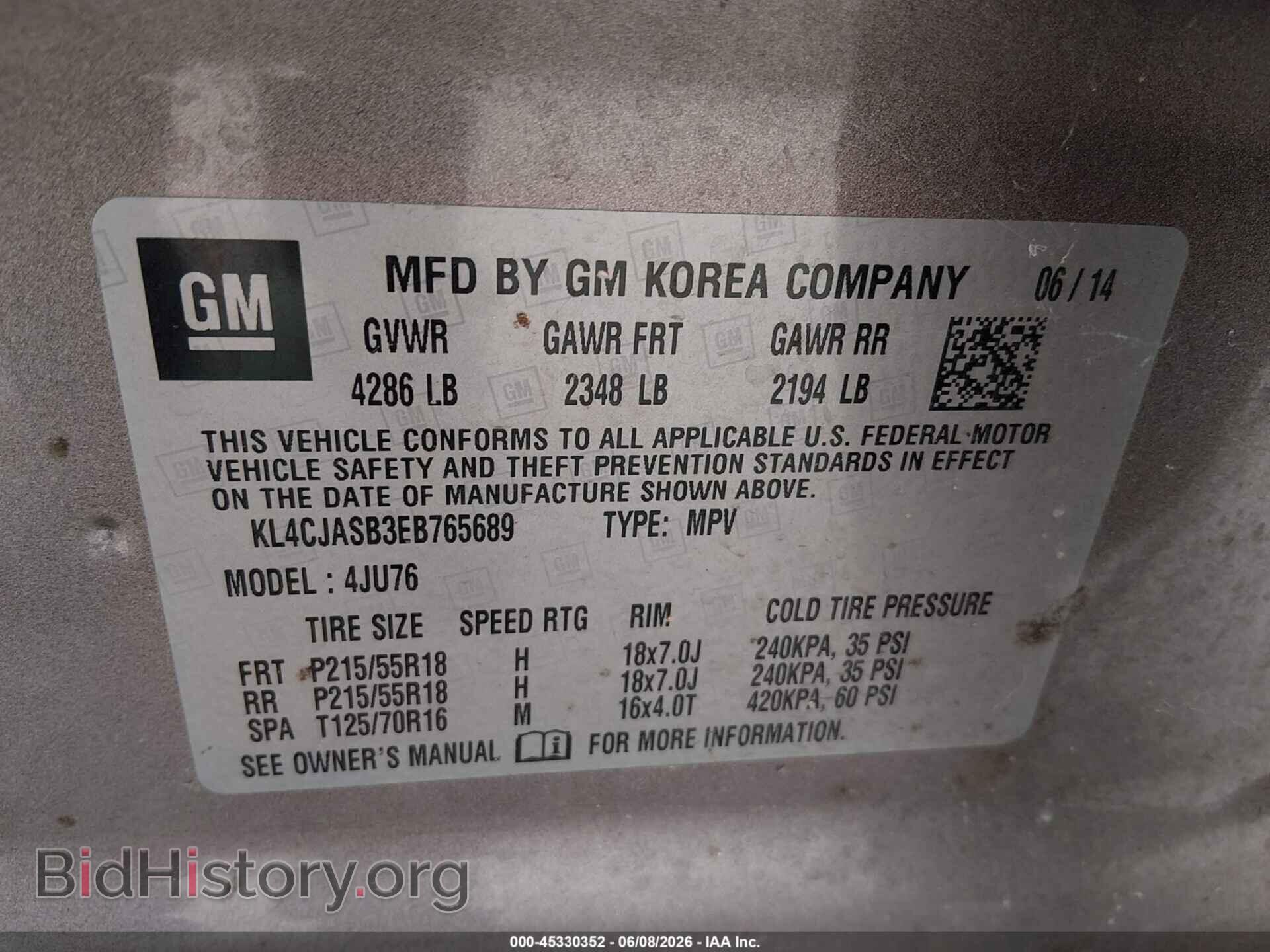 2014 BUICK ENCORE - VIN: KL4CJASB3EB765689 - Photo 9