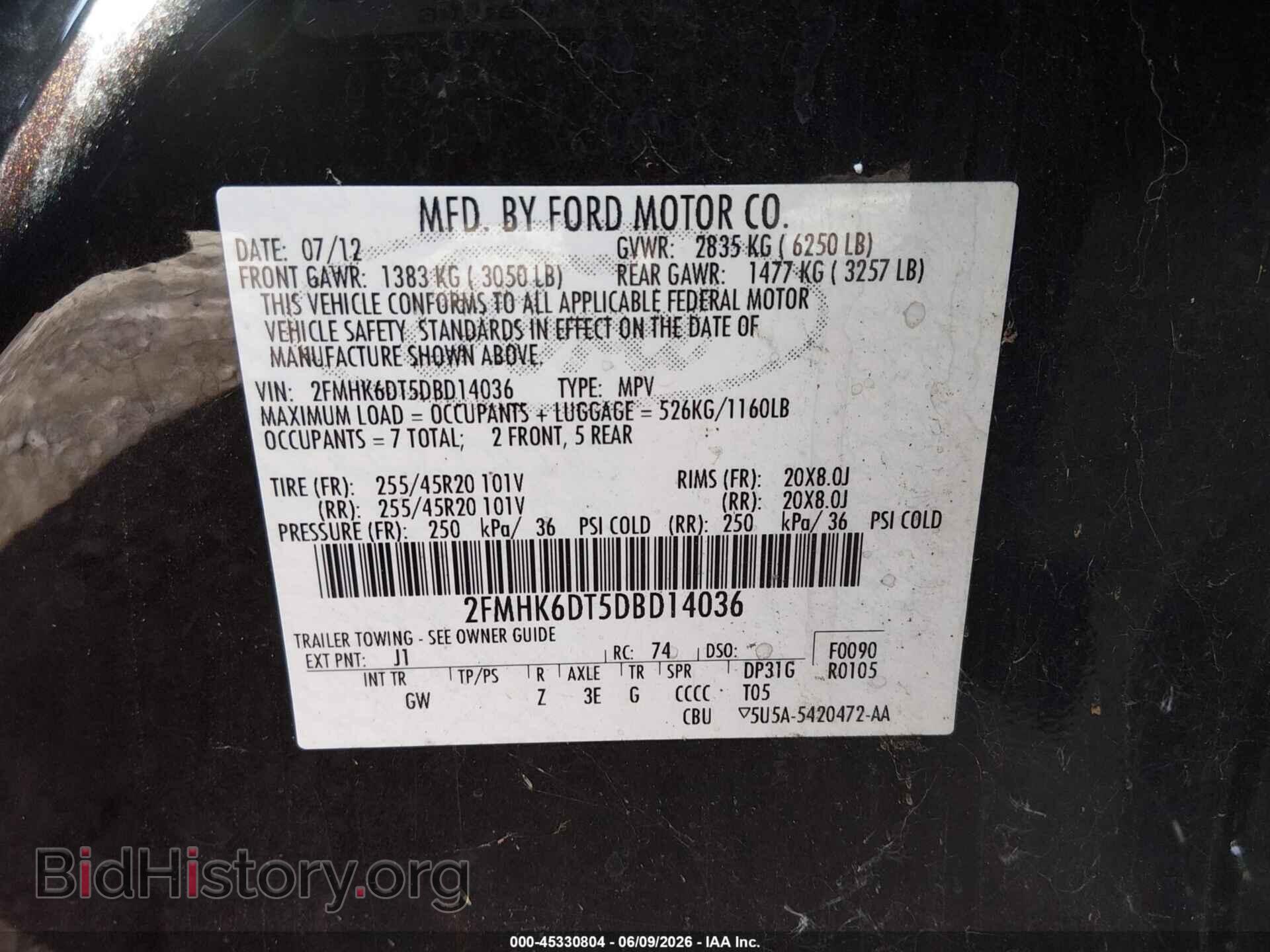 2013 FORD FLEX - VIN: 2FMHK6DT5DBD14036 - Photo 9