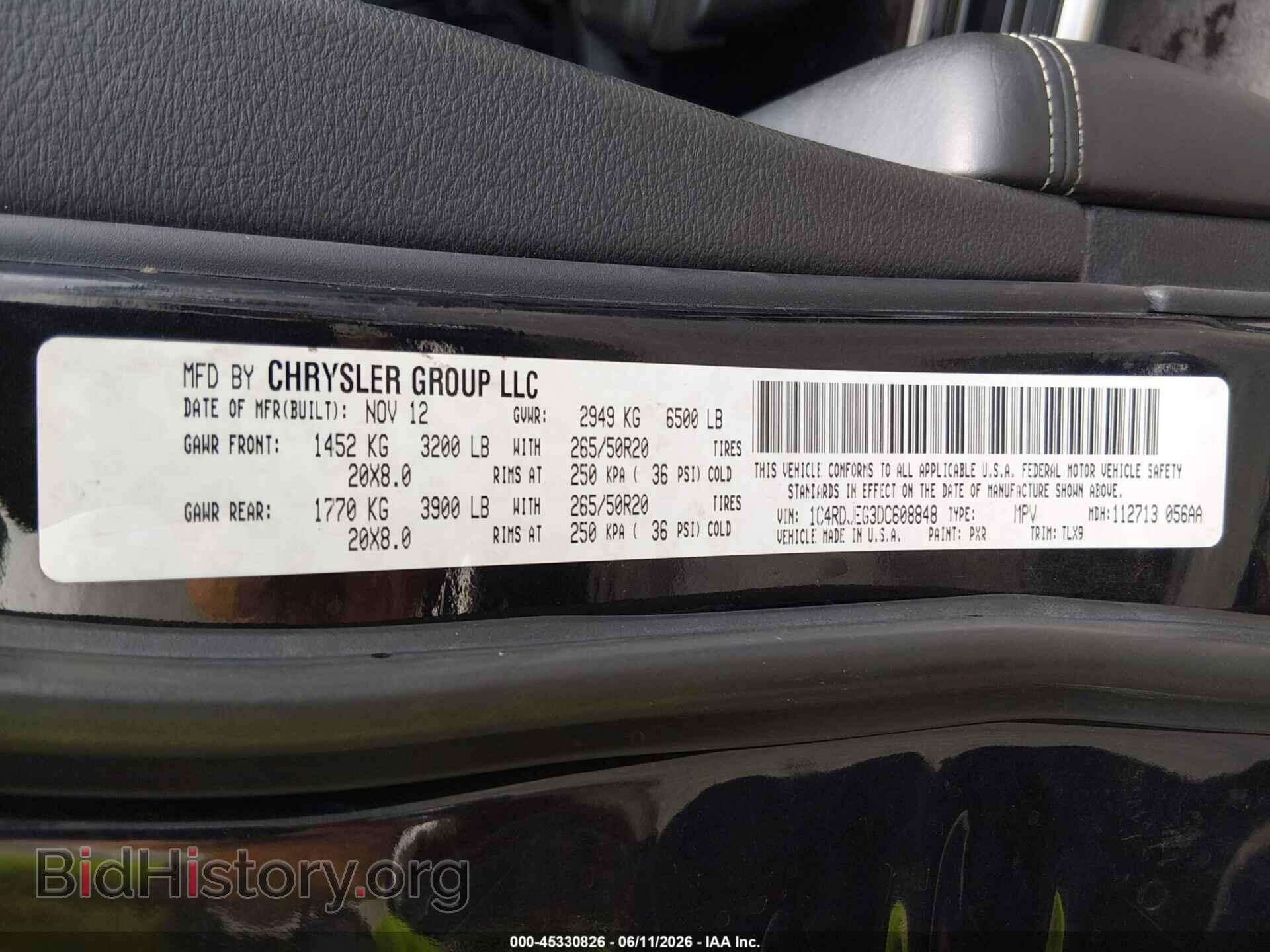 2013 DODGE DURANGO - VIN: 1C4RDJEG3DC608848 - Photo 9