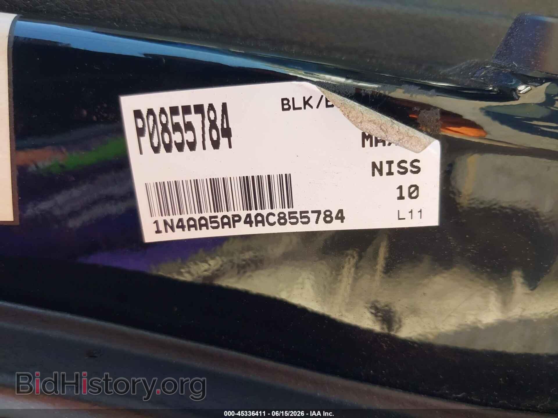 2010 NISSAN MAXIMA - VIN: 1N4AA5AP4AC855784 - Фото 9
