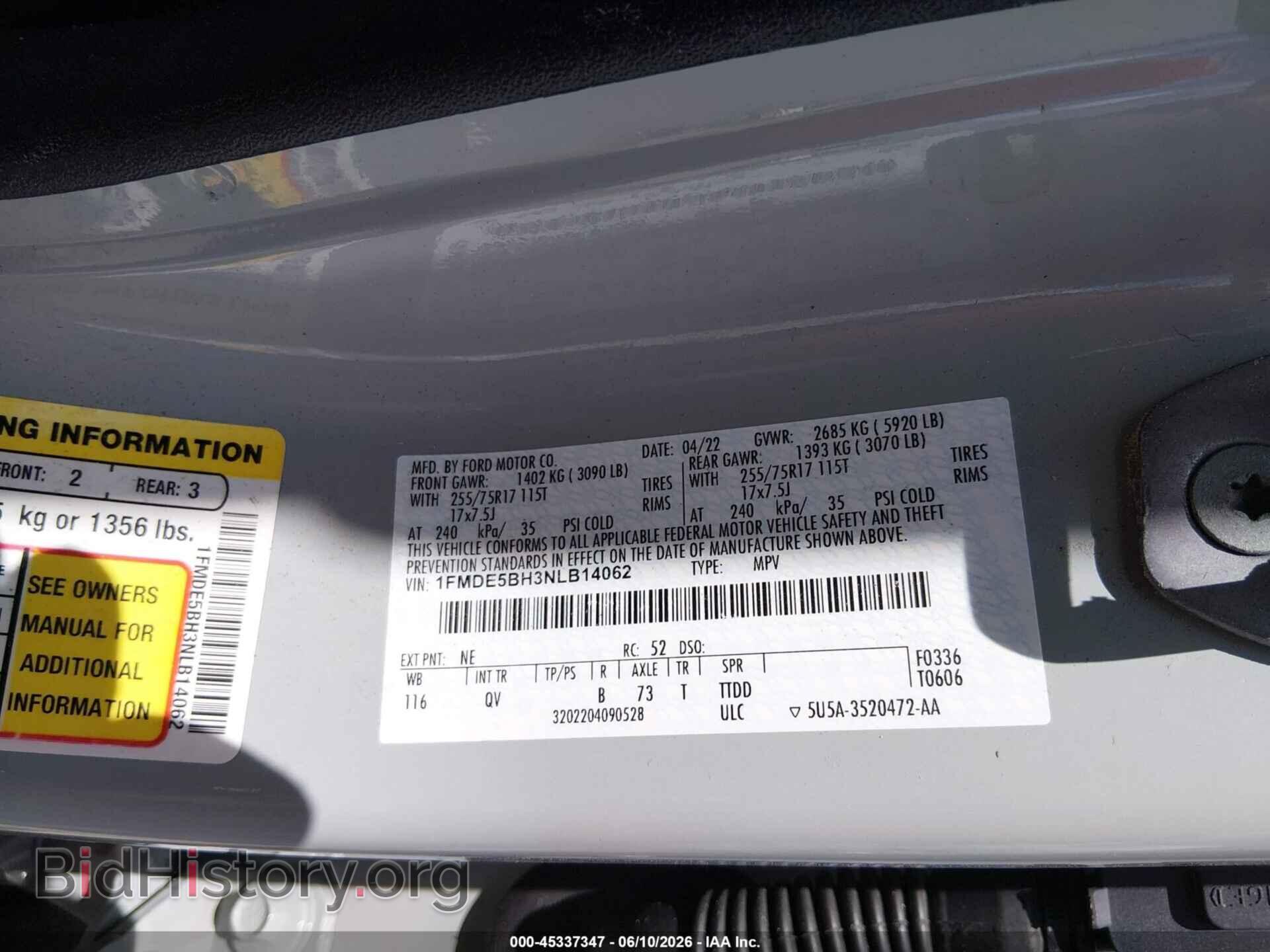 2022 FORD BRONCO - VIN: 1FMDE5BH3NLB14062 - Photo 9