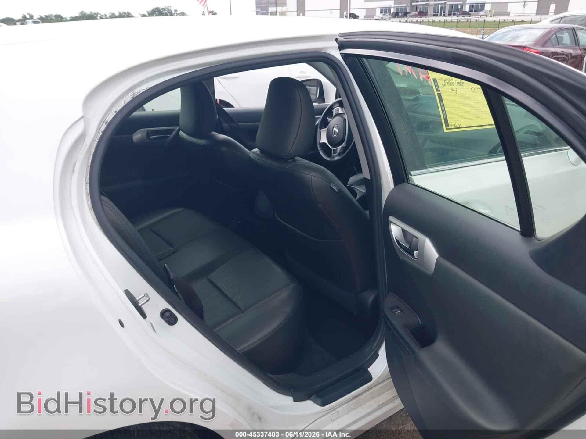 2012 LEXUS CT 200H - VIN: JTHKD5BH6C2121894 - Фото 8