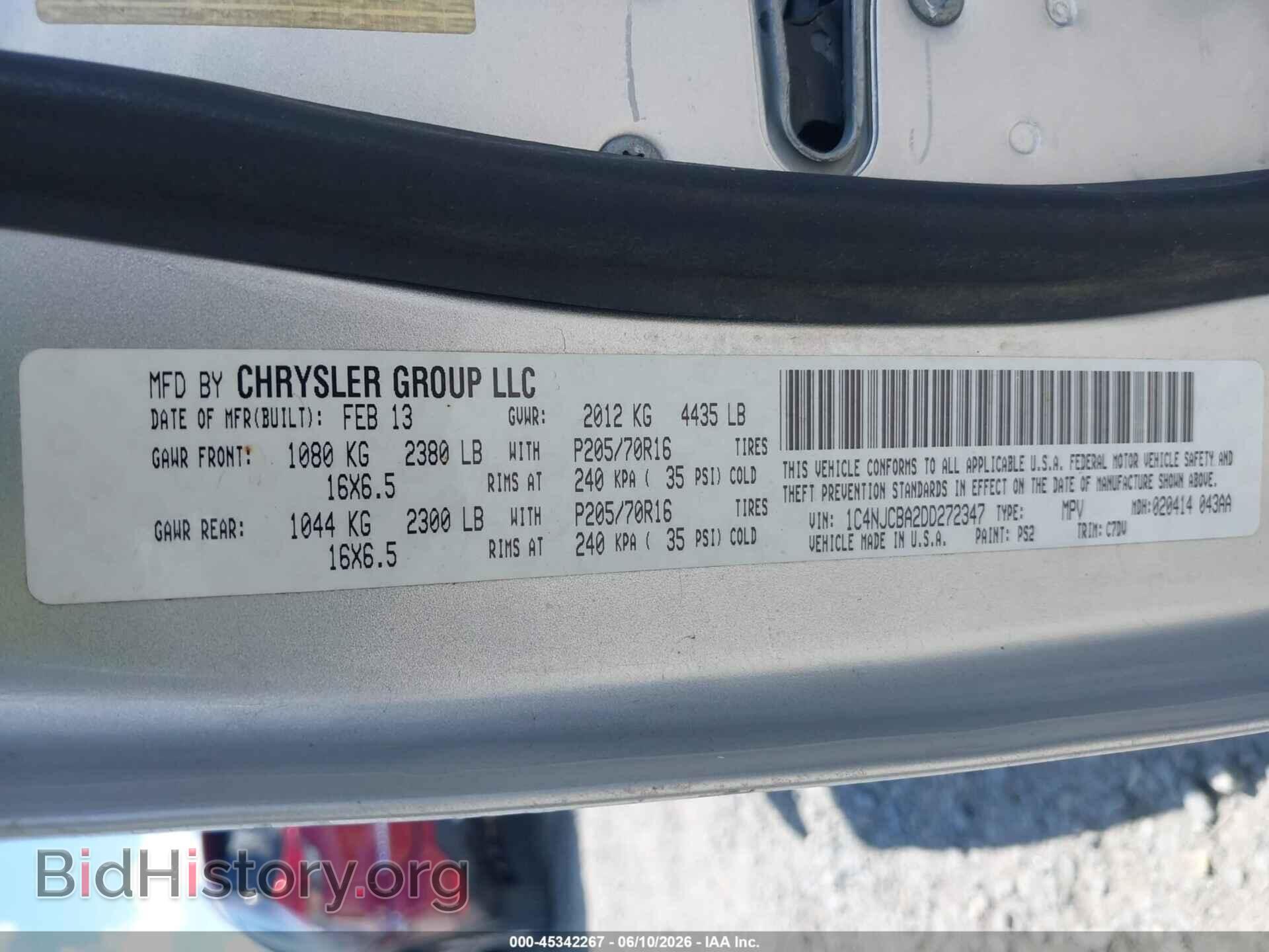 2013 JEEP COMPASS - VIN: 1C4NJCBA2DD272347 - Photo 9