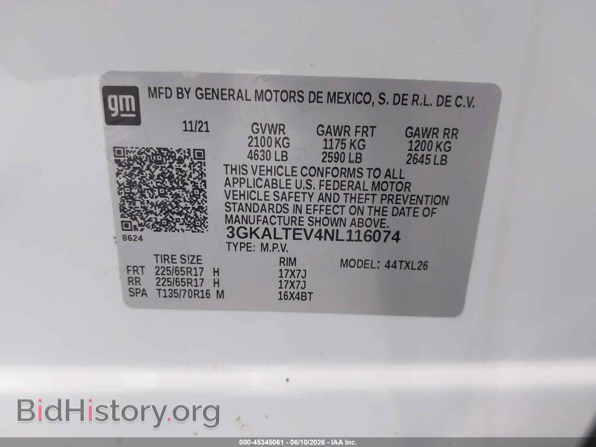 2022 GMC TERRAIN - VIN: 3GKALTEV4NL116074 - Фото 9