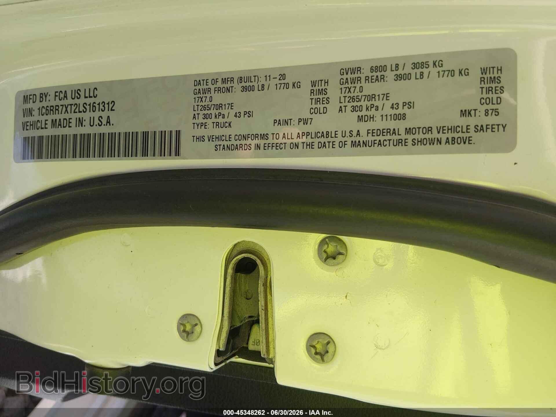 2020 RAM 1500 CLASSIC - VIN: 1C6RR7XT2LS161312 - Фото 9