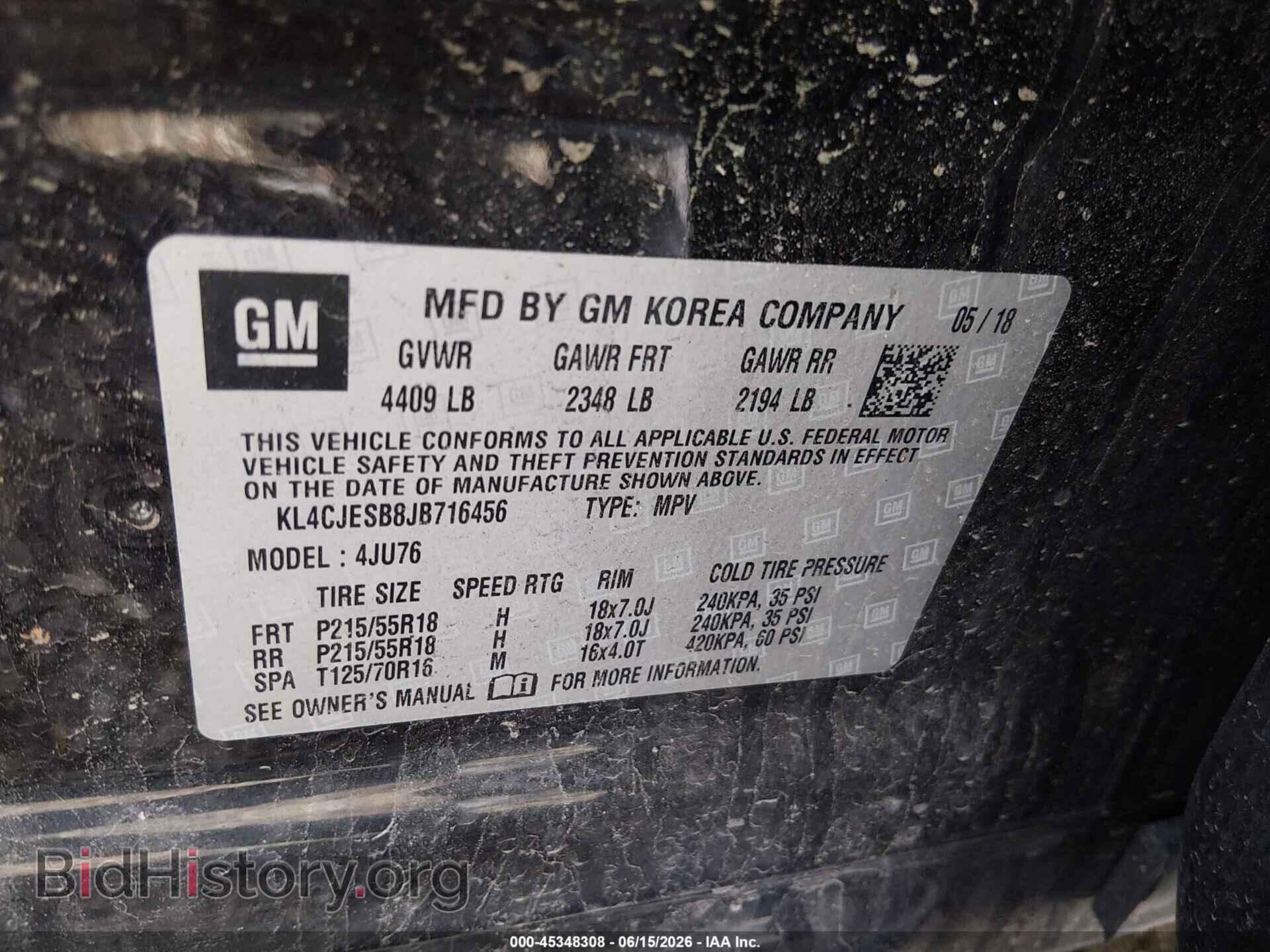 2018 BUICK ENCORE - VIN: KL4CJESB8JB716456 - Photo 9