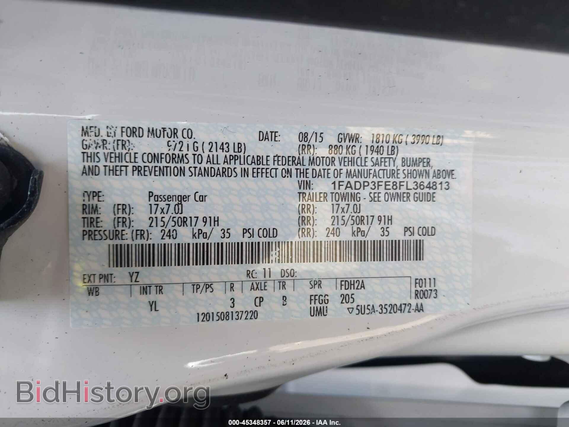 2015 FORD FOCUS - VIN: 1FADP3FE8FL364813 - Photo 9
