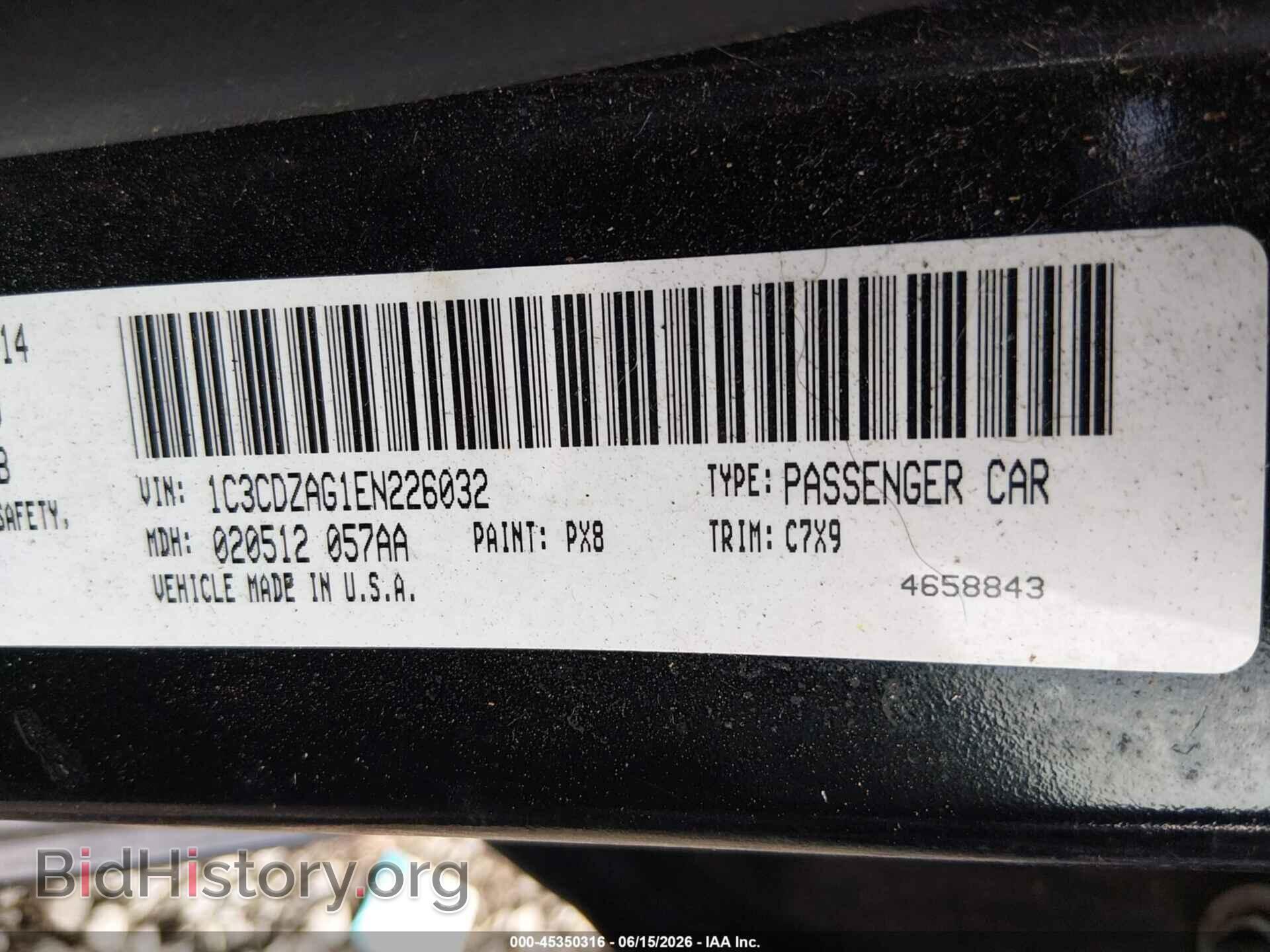 Vl Example English Types Report 1C3CDZAG1EN226032 DODGE AVENGER 2014 Black Flexible Fuel - price ...