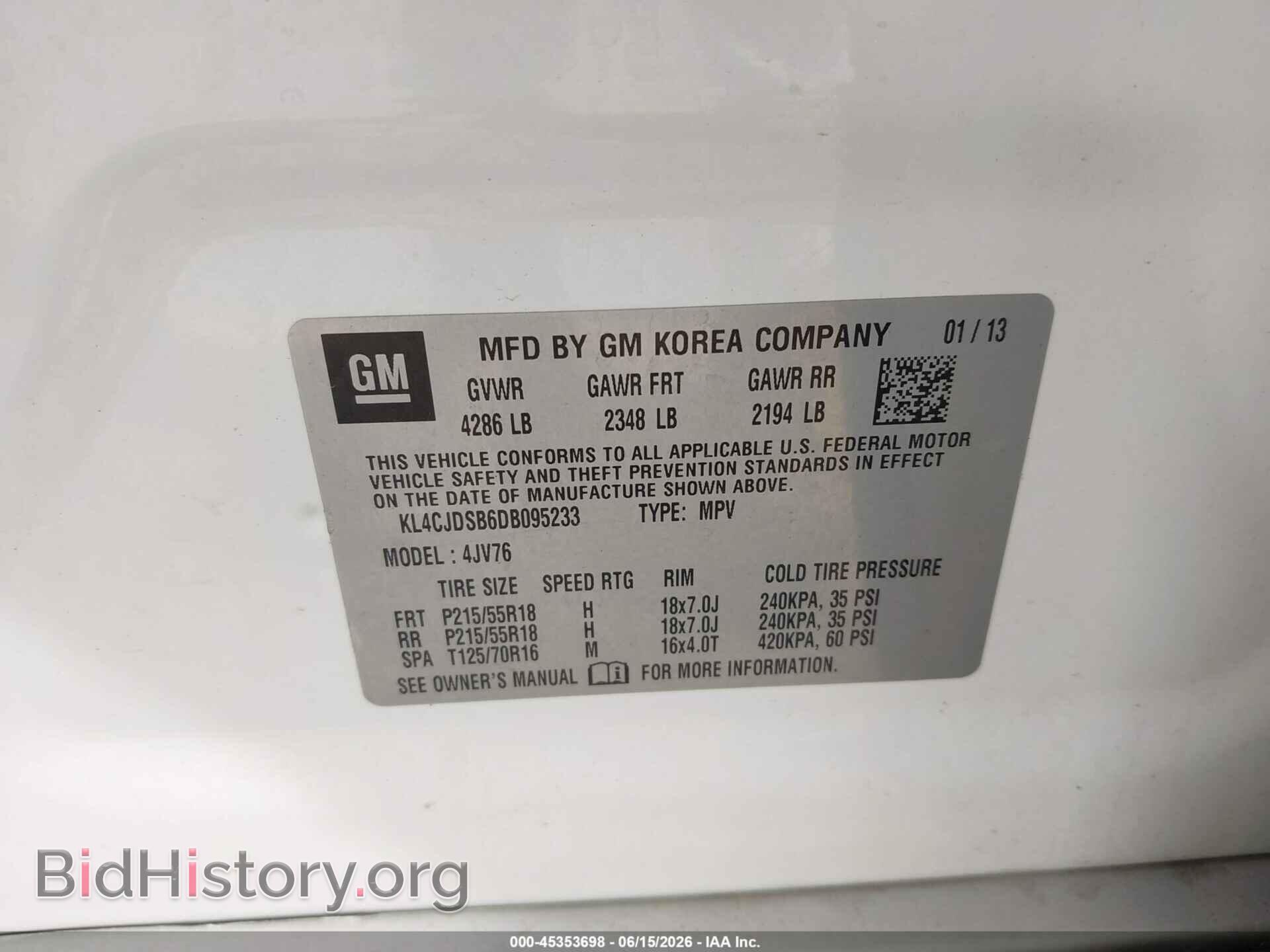2013 BUICK ENCORE - VIN: KL4CJDSB6DB095233 - Photo 9