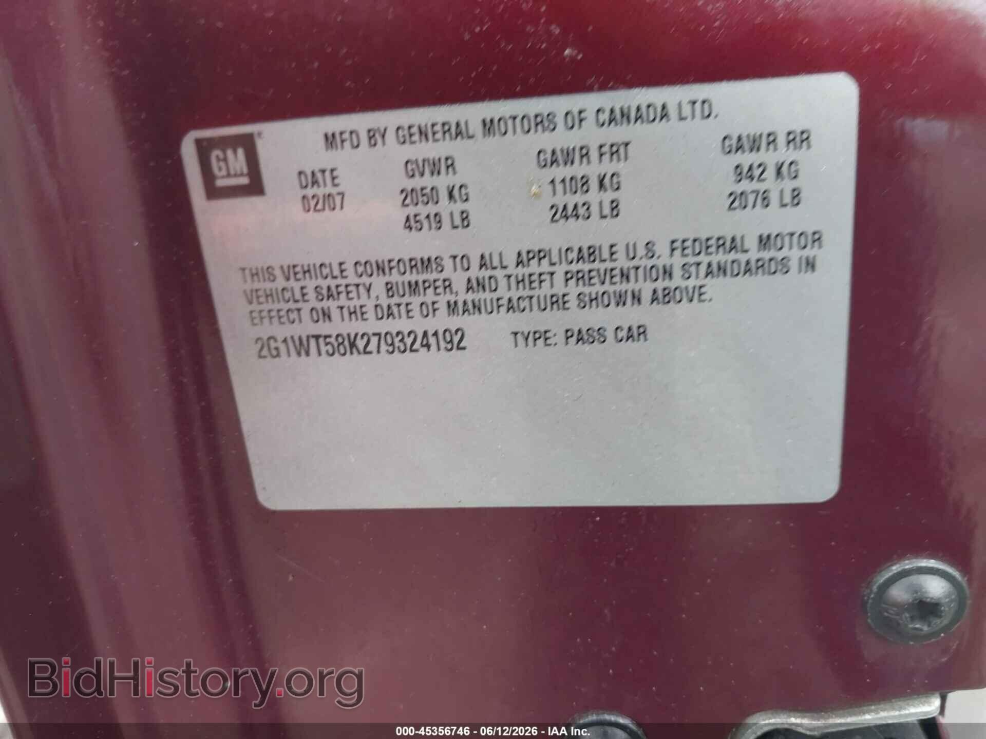 2007 CHEVROLET IMPALA - VIN: 2G1WT58K279324192 - Photo 9