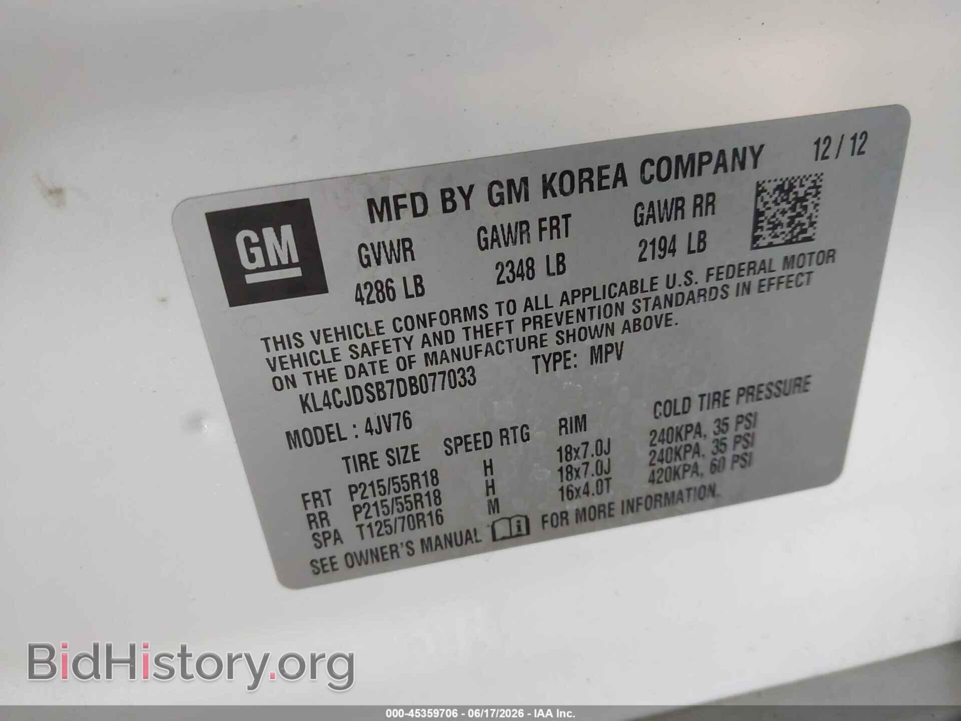 2013 BUICK ENCORE - VIN: KL4CJDSB7DB077033 - Photo 9