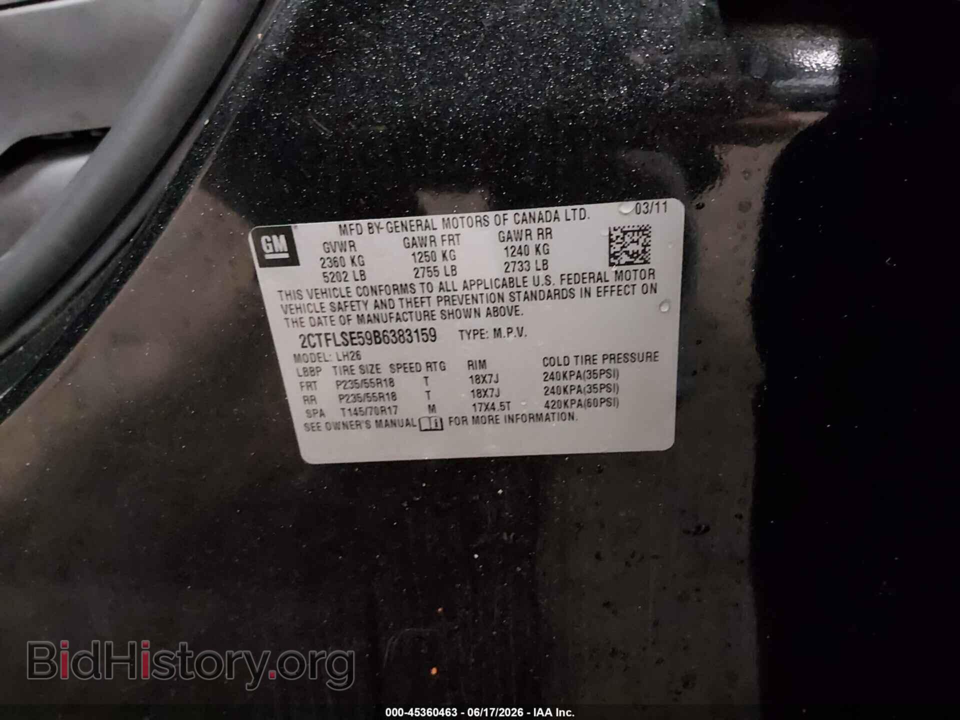 2011 GMC TERRAIN - VIN: 2CTFLSE59B6383159 - Photo 9