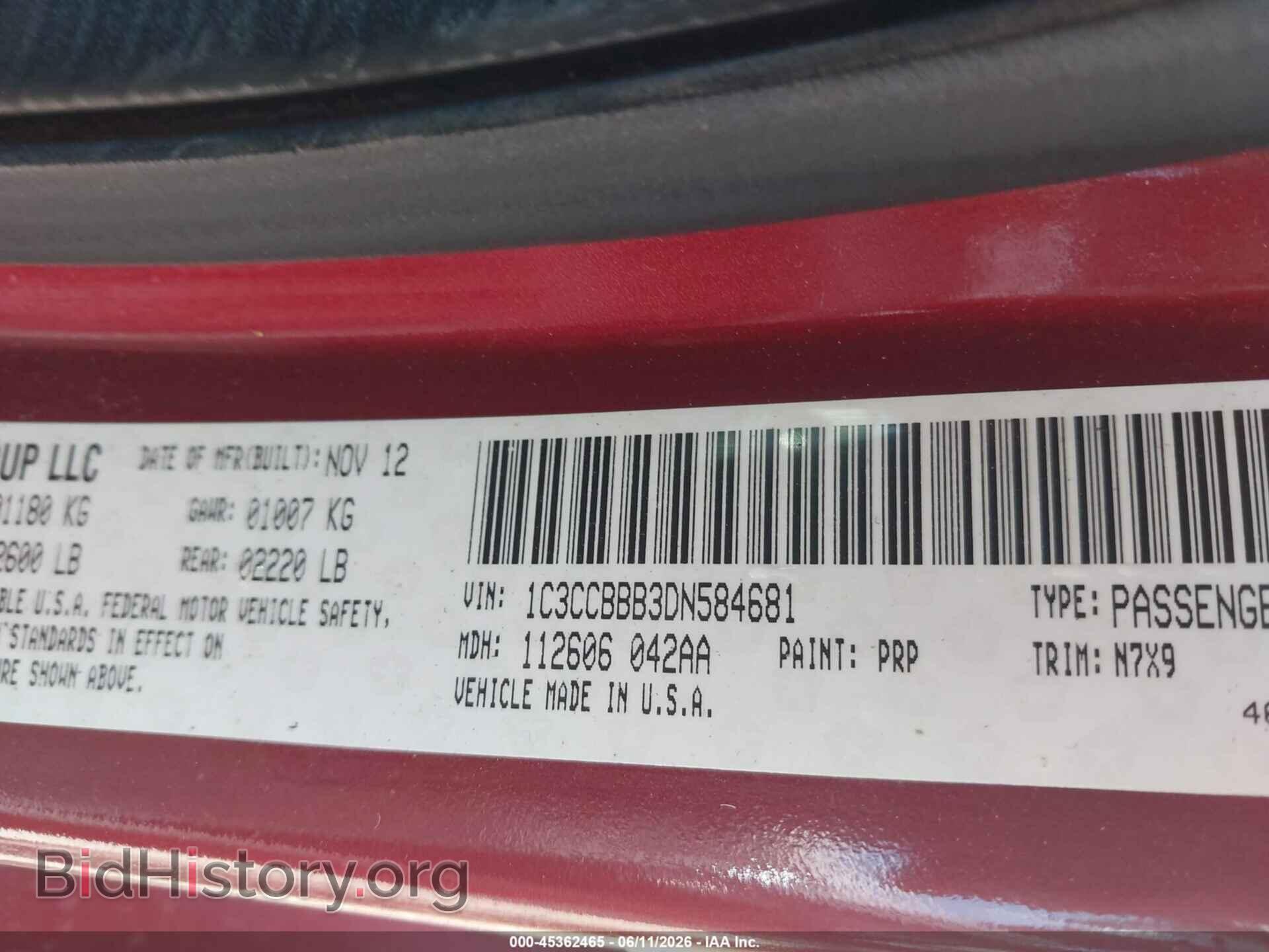 2013 CHRYSLER 200 - VIN: 1C3CCBBB3DN584681 - Фото 9
