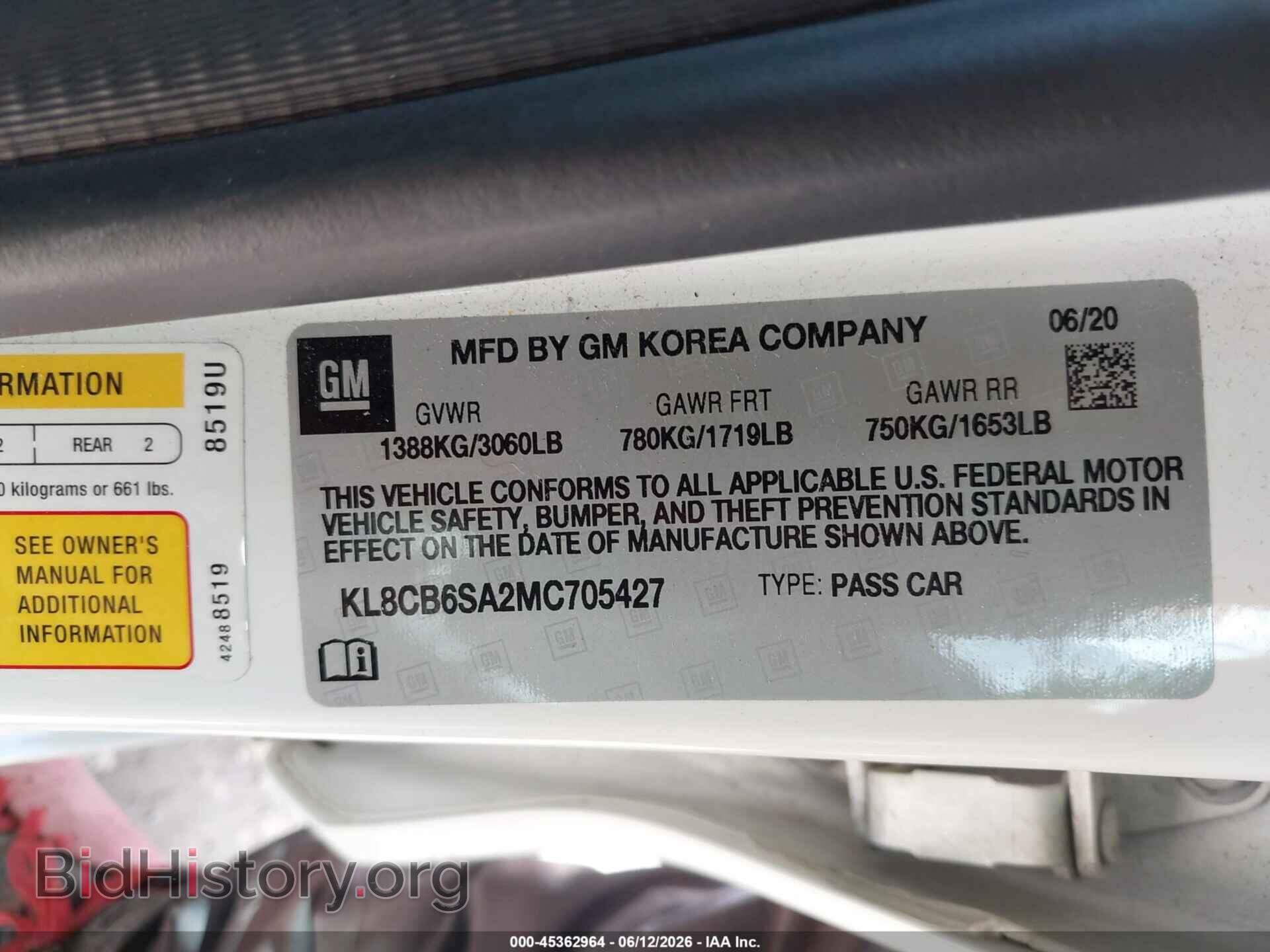 2021 CHEVROLET SPARK - VIN: KL8CB6SA2MC705427 - Photo 9