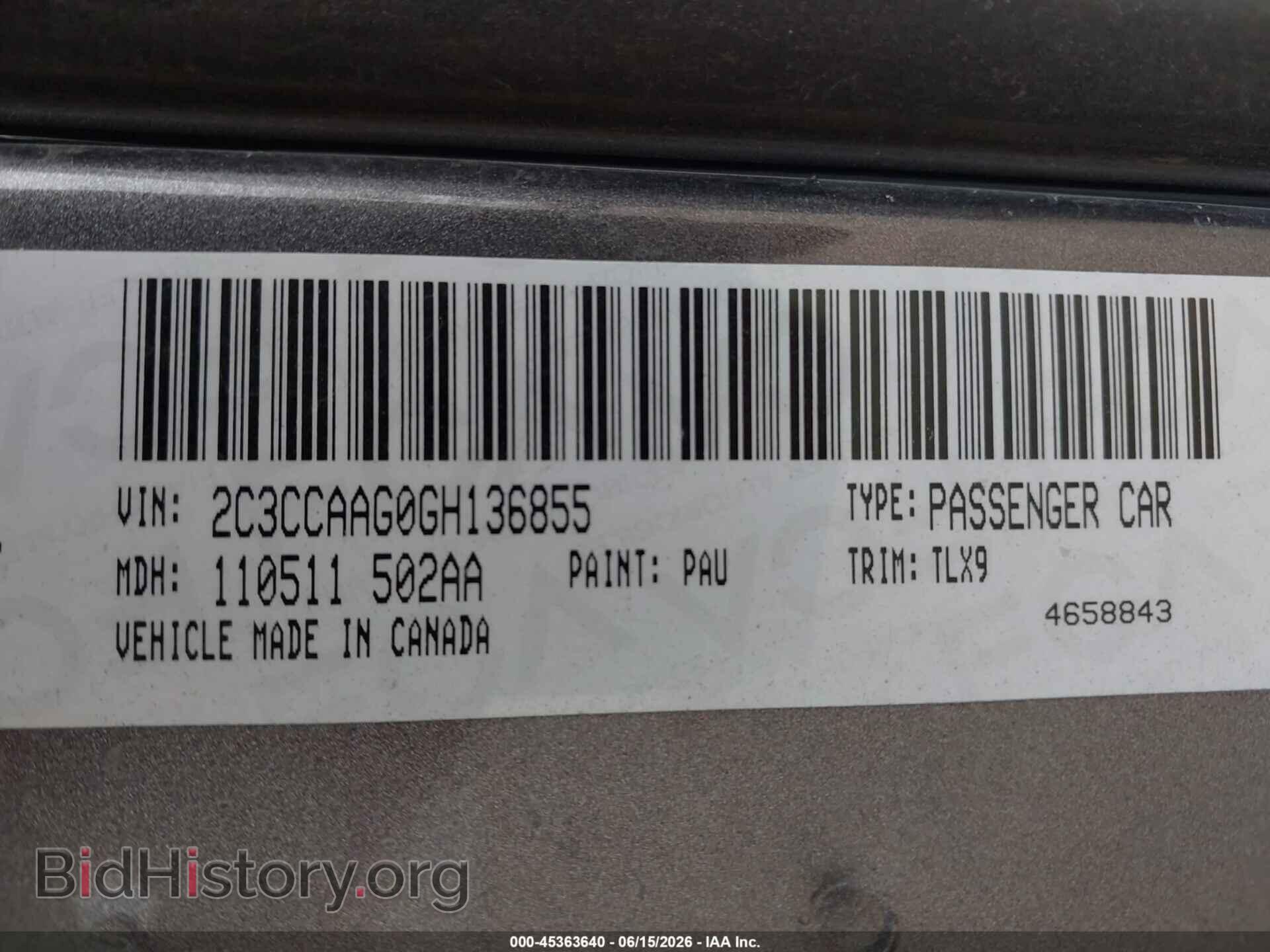 2016 CHRYSLER 300 - VIN: 2C3CCAAG0GH136855 - Photo 9