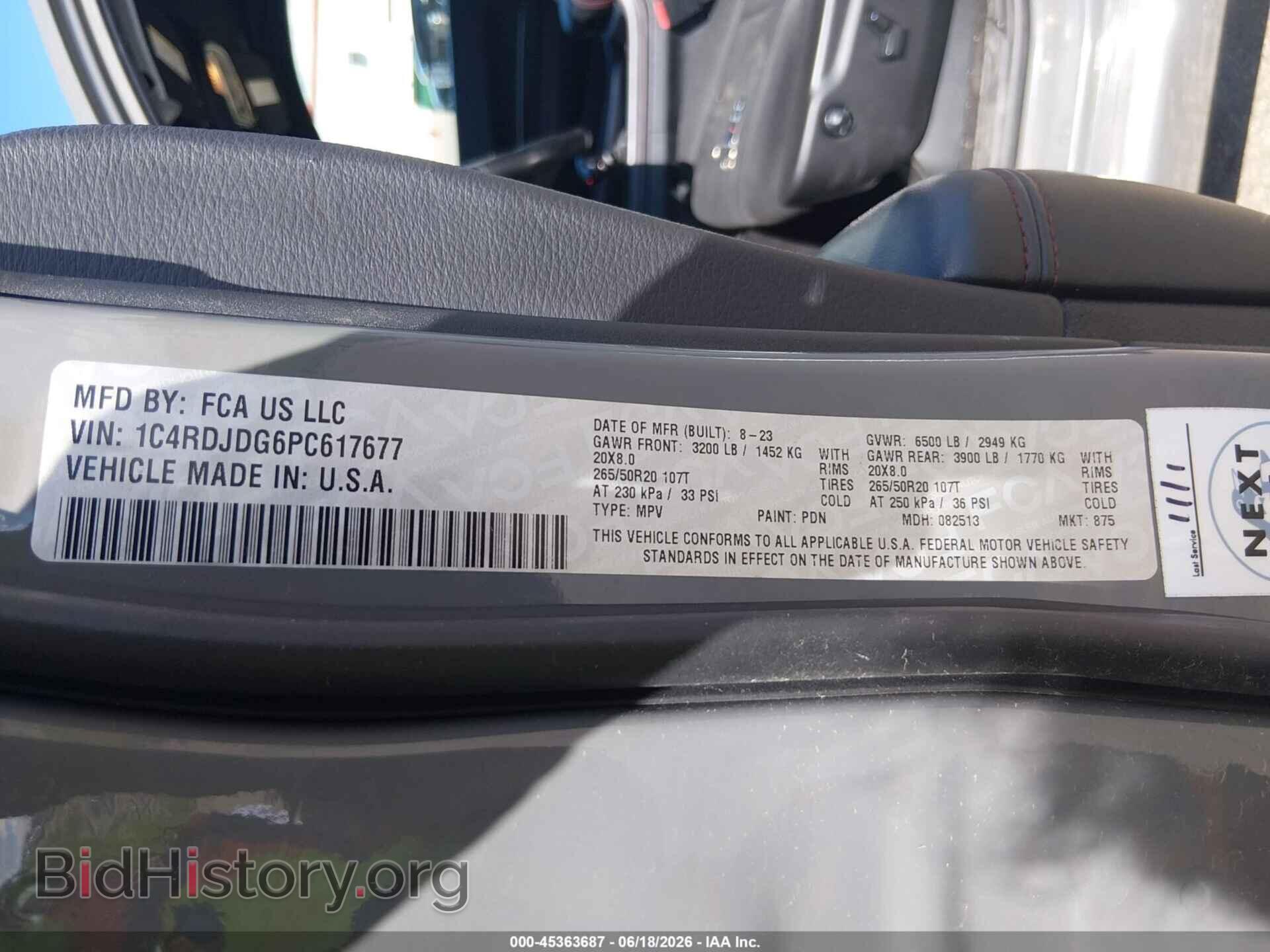 2023 DODGE DURANGO - VIN: 1C4RDJDG6PC617677 - Фото 9