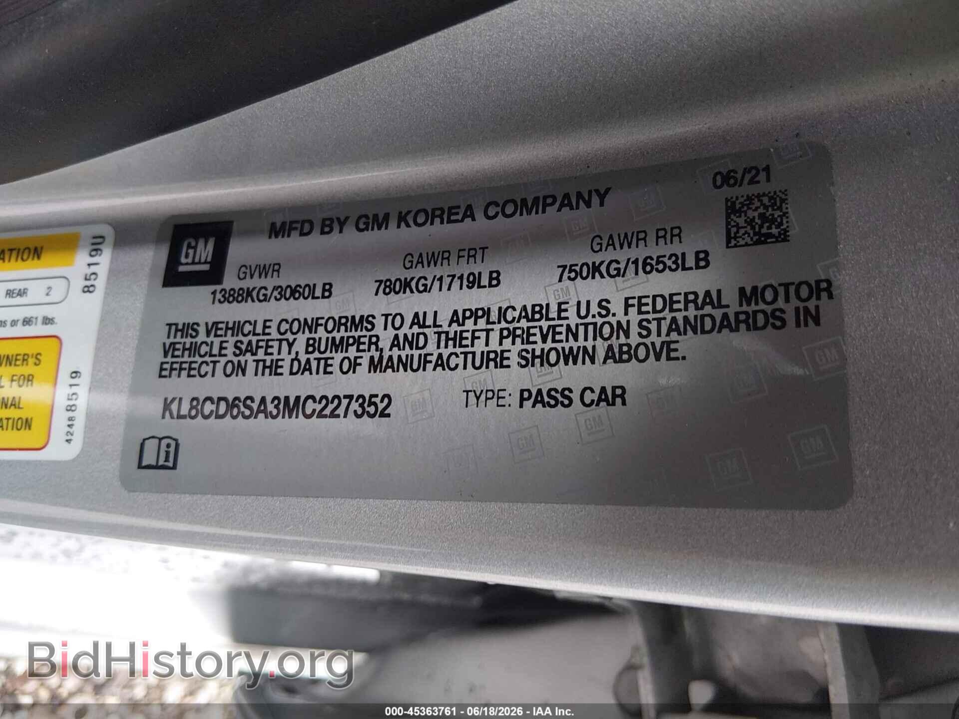 2021 CHEVROLET SPARK - VIN: KL8CD6SA3MC227352 - Фото 9