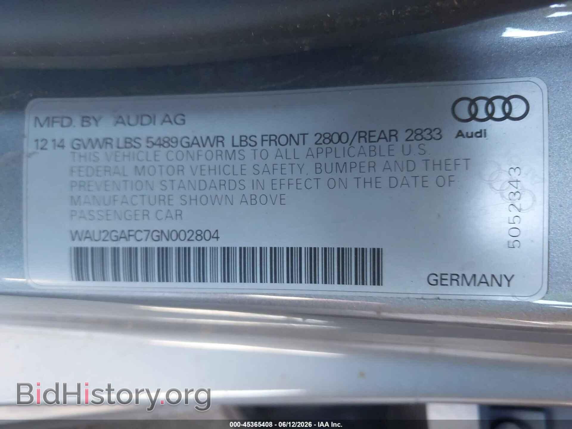 2016 AUDI A7 - VIN: WAU2GAFC7GN002804 - Photo 9
